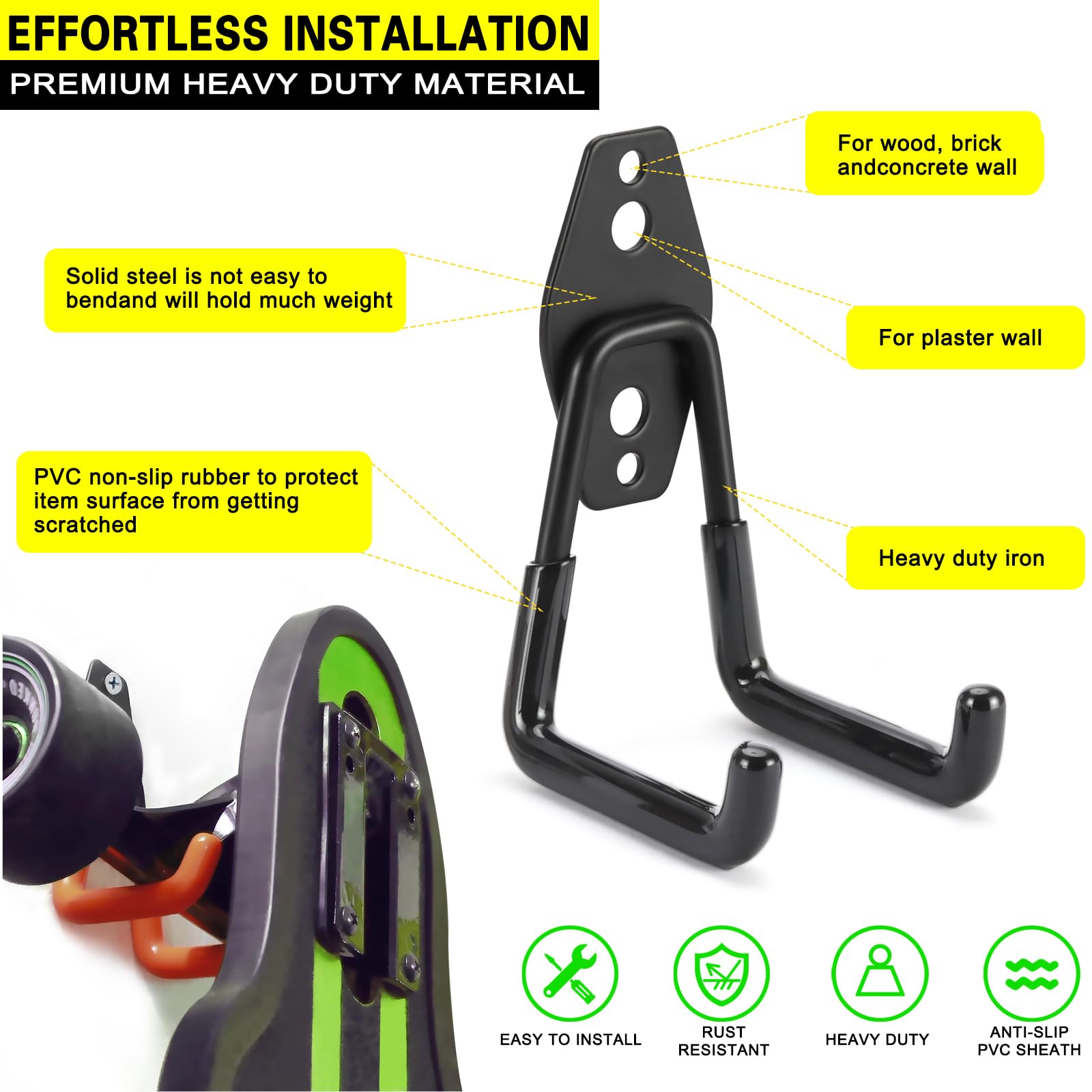 Etokfoks EFT1012A08 Garage-Storage-Hooks - View #2