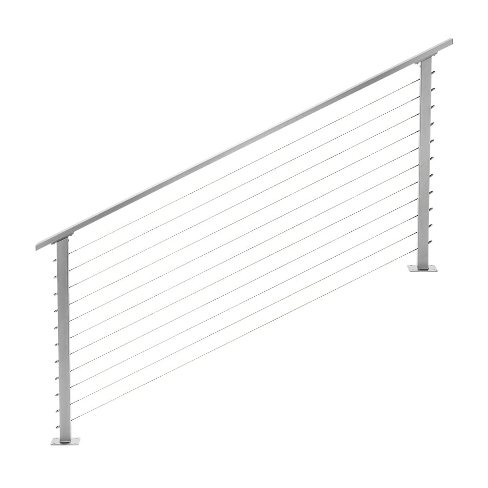 CityPost CP-6-G-S Stair Deck Mount 6-ft x 36-in Grey Steel Deck Cable Rail Kit