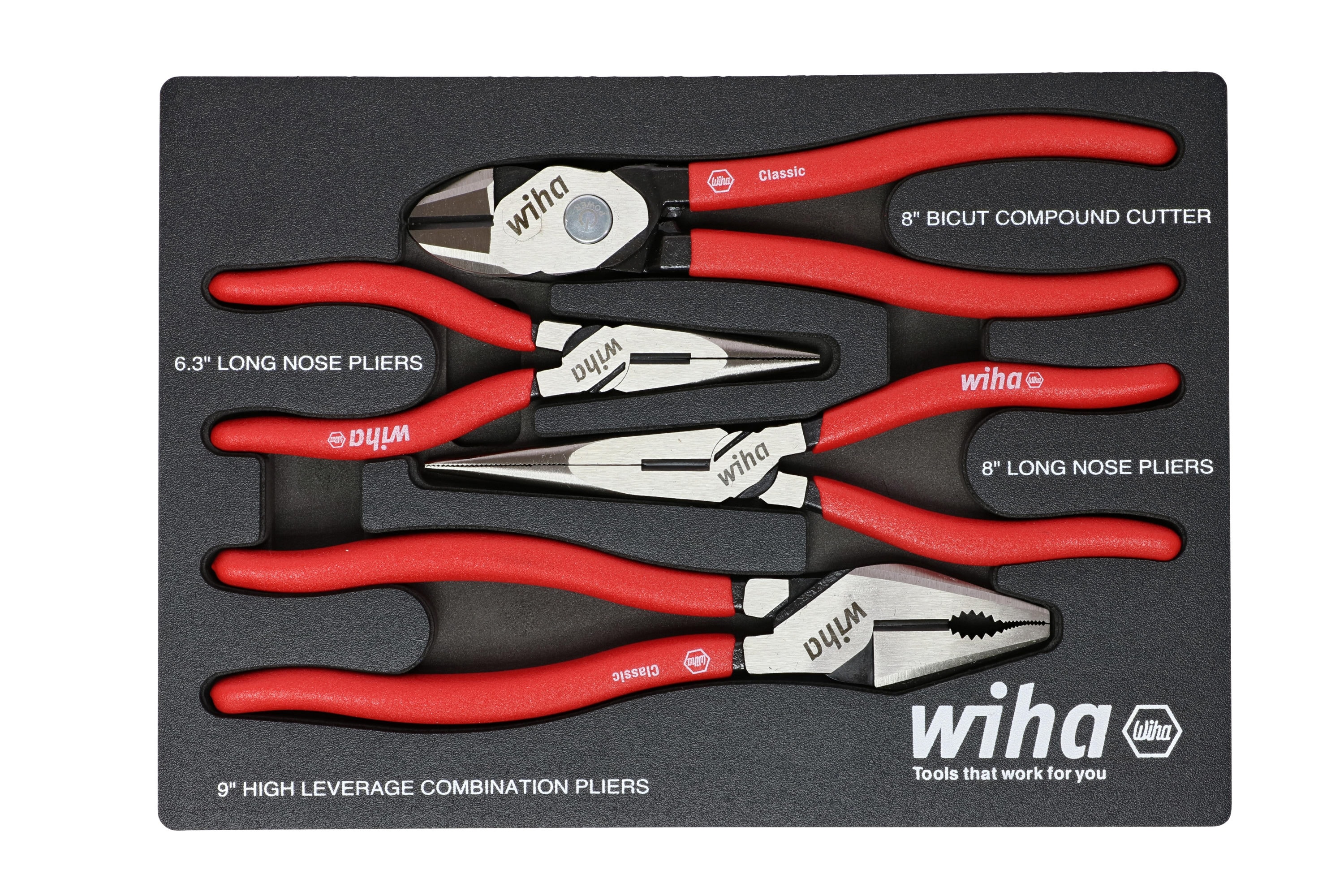 Wiha Classic Grip 4-Pack Assorted Plier Set in the Plier Sets 