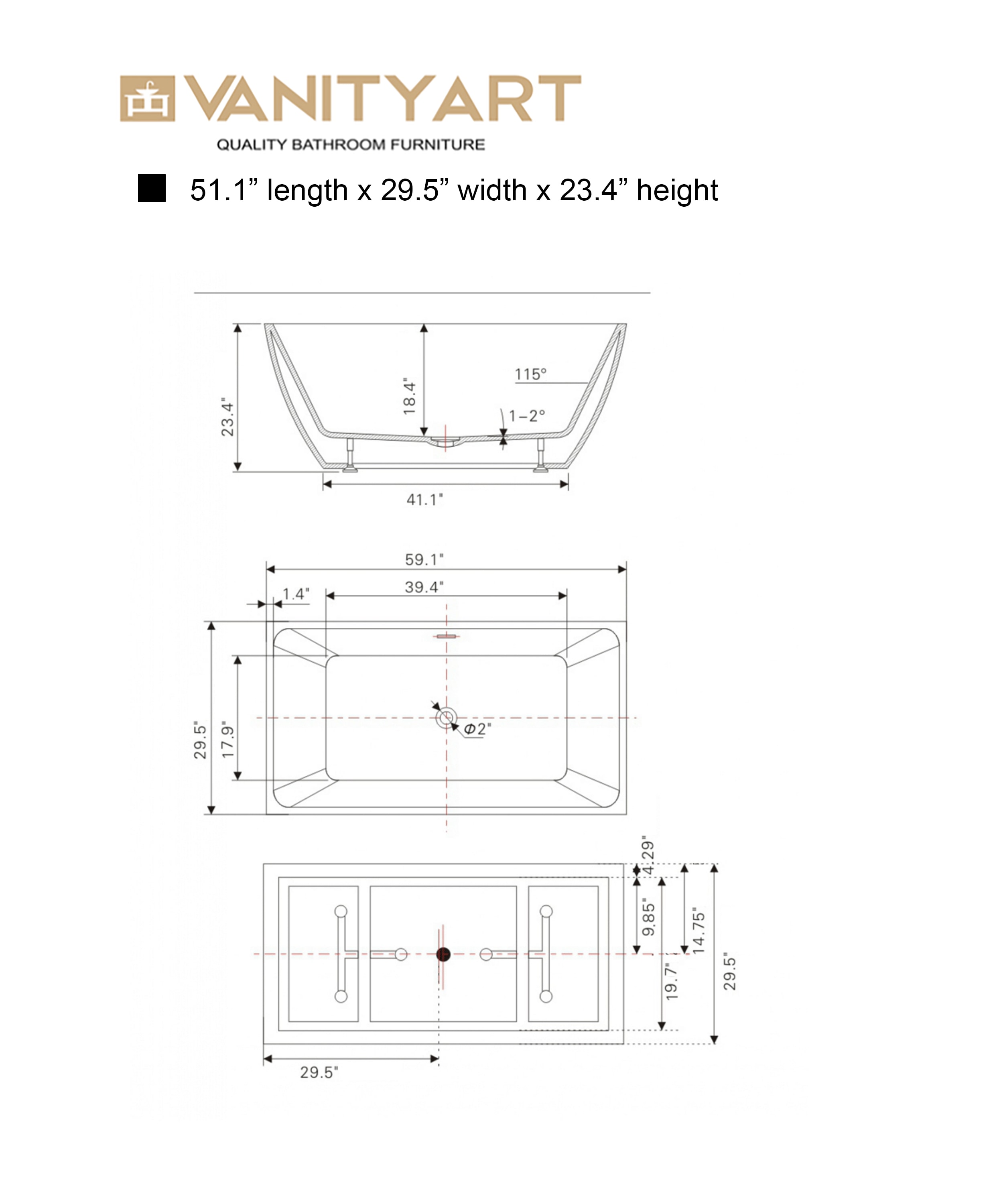 Vanity Art VA6821-PC-S bathtubs - View #11