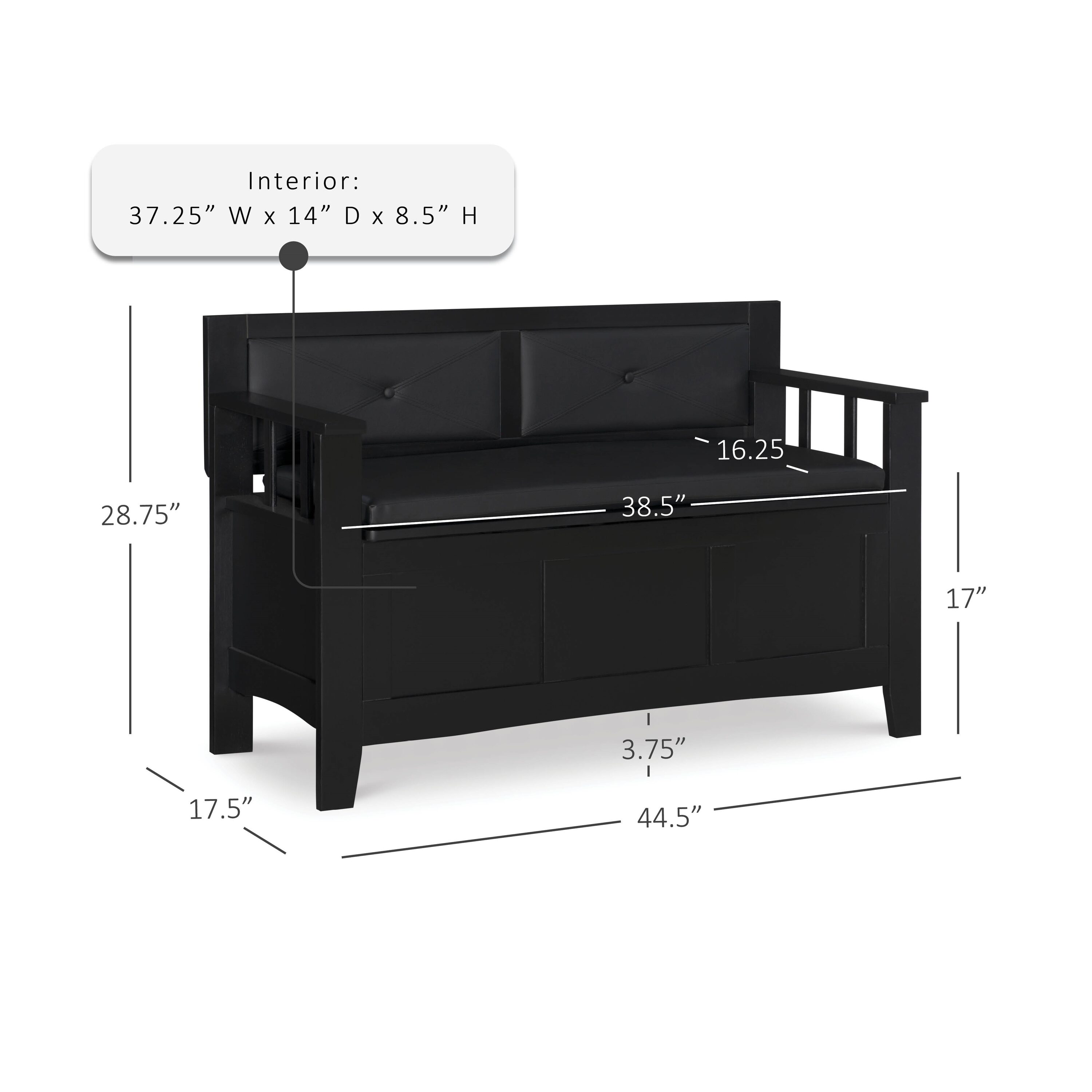 Linon 84021BLK-01-KD-U bench - View #12