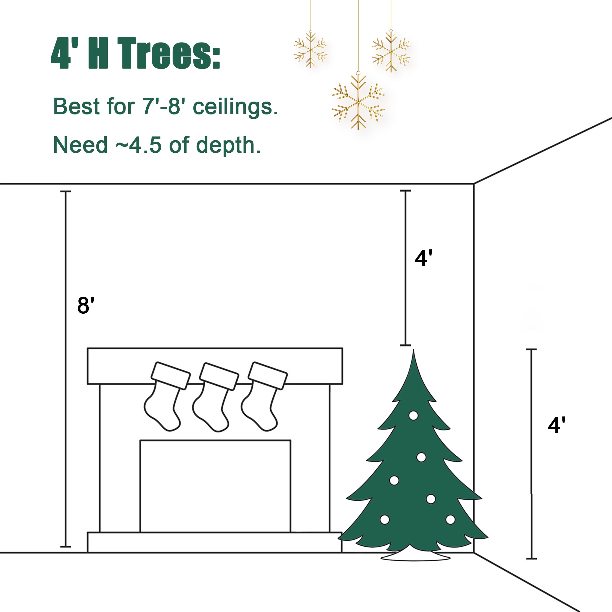 LuxenHome WHAP1787 Artificial-Christmas-Trees - View #15