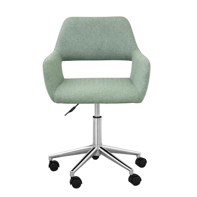 Versanora Mint Transitional Adjustable Height Swivel Upholstered Desk Chair  in the Office Chairs department at Lowes.com