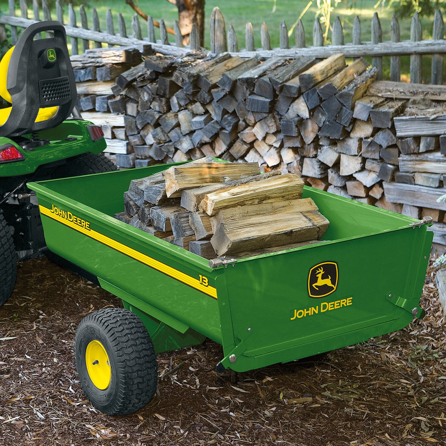 John Deere 12.5-cu ft Steel Yard Cart in the Yard Carts department at ...