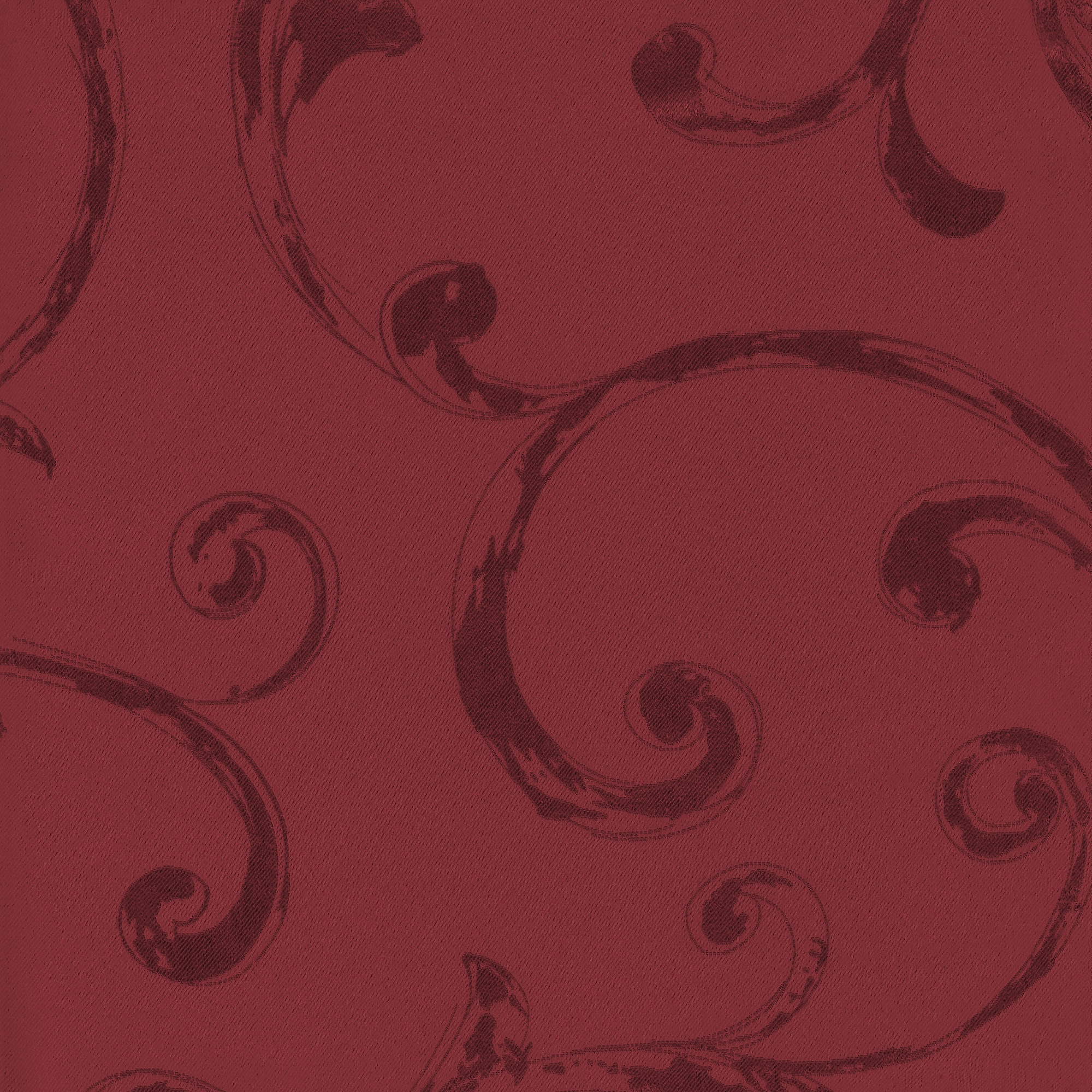 Rouge Wine Polyester Blackout Curtain Panel with Trim Embellishment