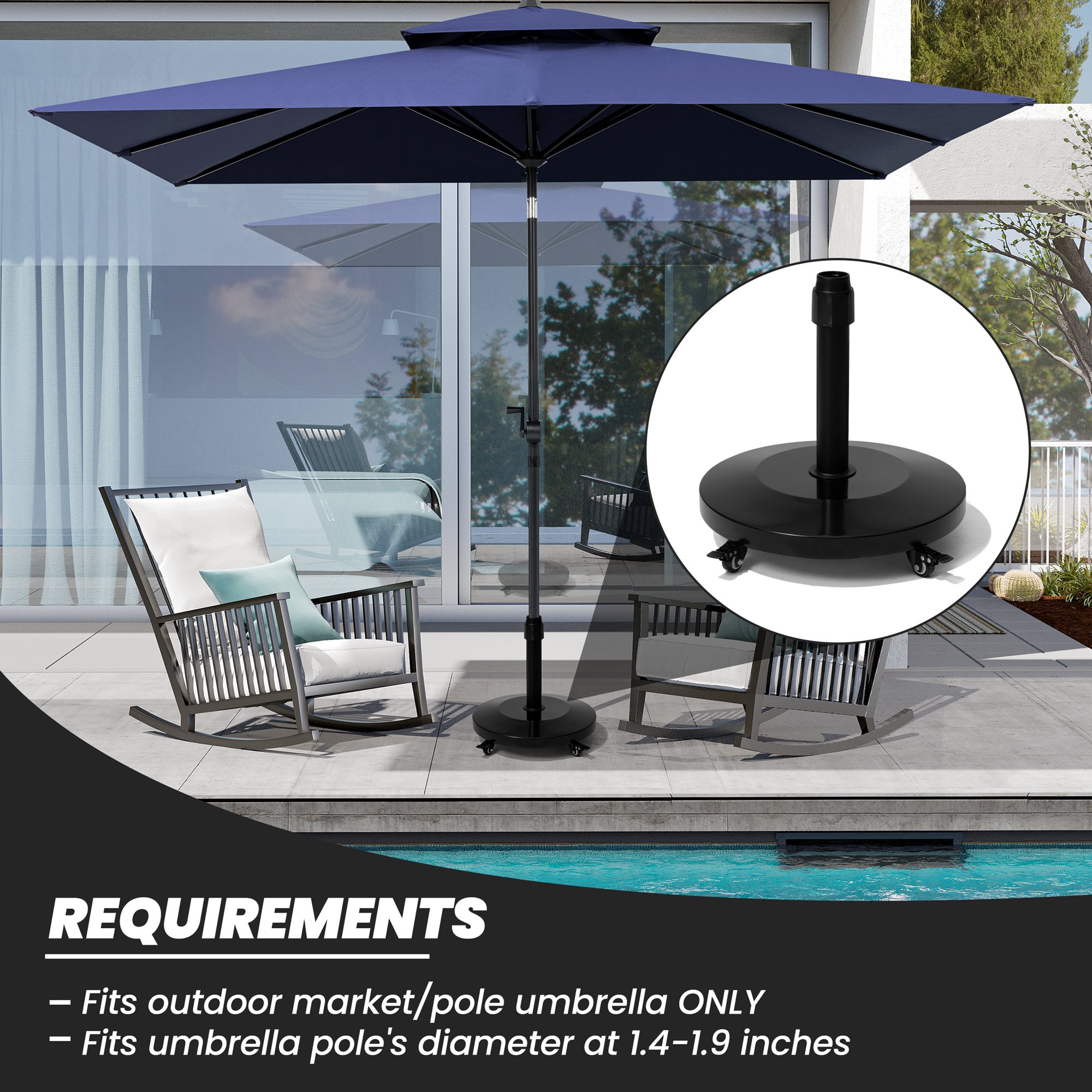 Crestlive Products CL-UB031BLK Umbrella-Bases - View #6