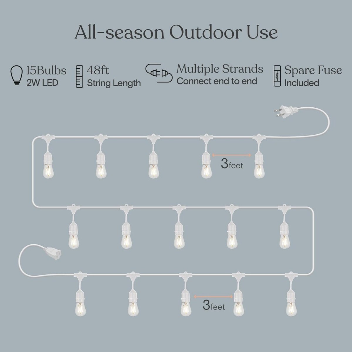 Slagawa LULIN-724F17 Patio-String-Lights - View #3