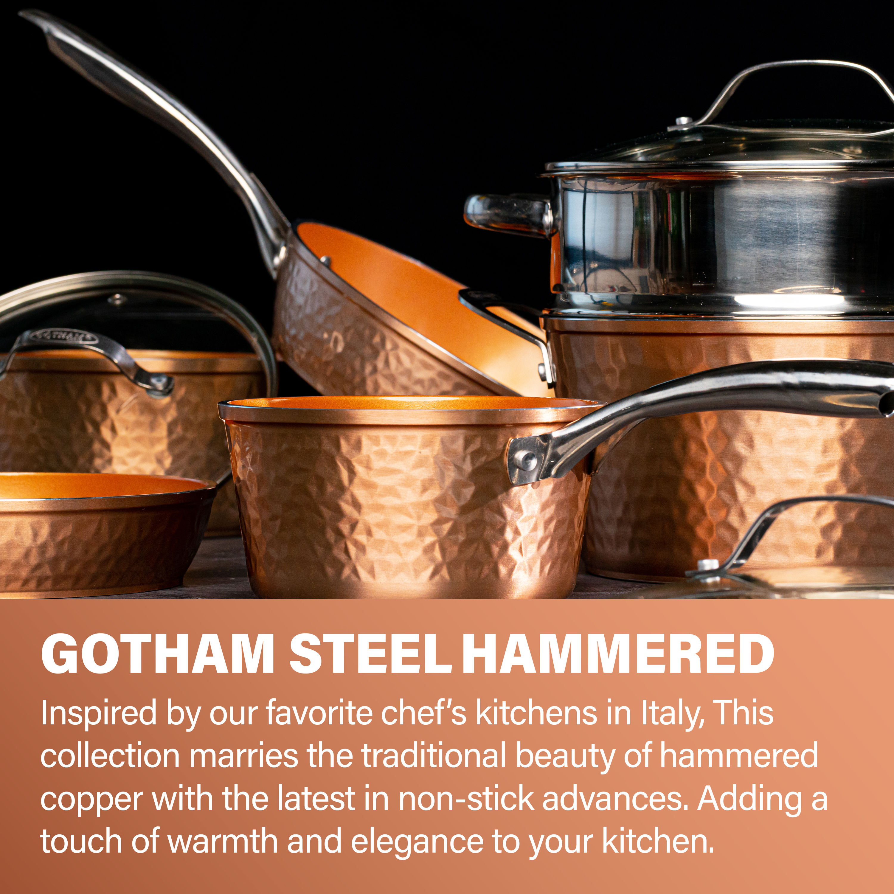 Gotham Steel Gotham Steel Hammered Collection 14.57-in Aluminum
