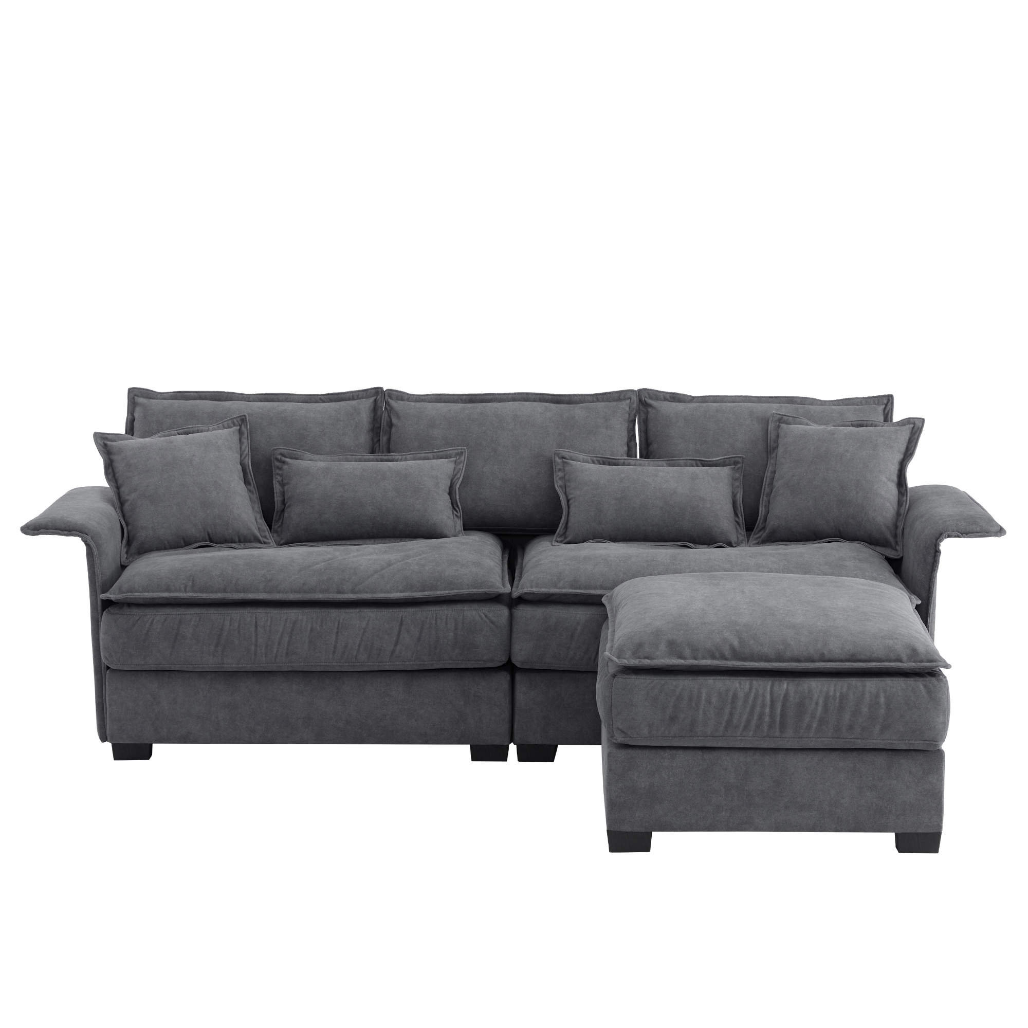 GZMR GZ-GN3101E Oversized Luxury Sectional Sofa 95-in Modern Dark Grey 4 -seater Sofa