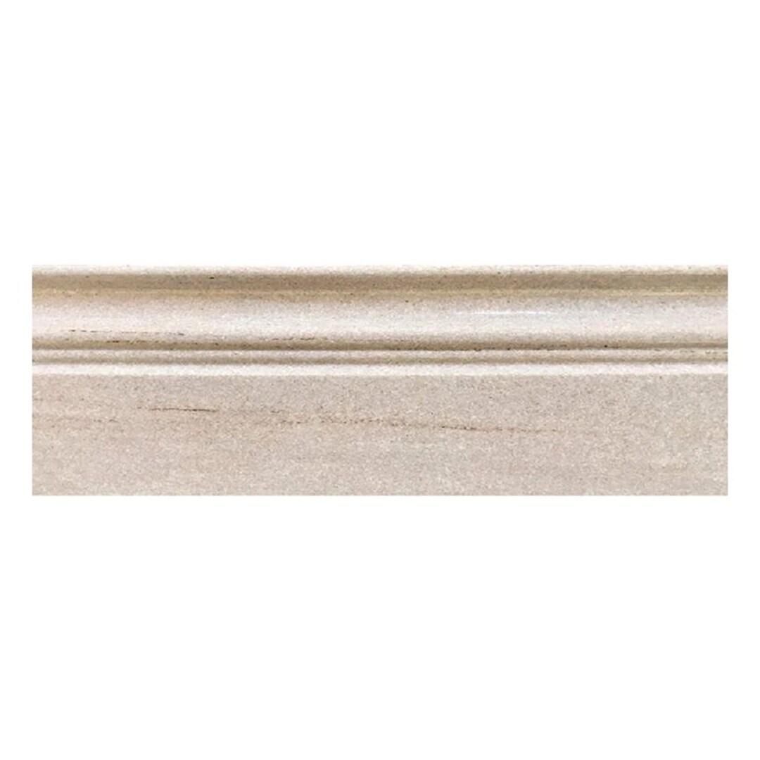 Apollo Tile APLMSH883PA Light Beige 4-in x 12-in Polished Marble Baseboard Tile ( 3.33-sq ft / Carton ) 10 -Pack