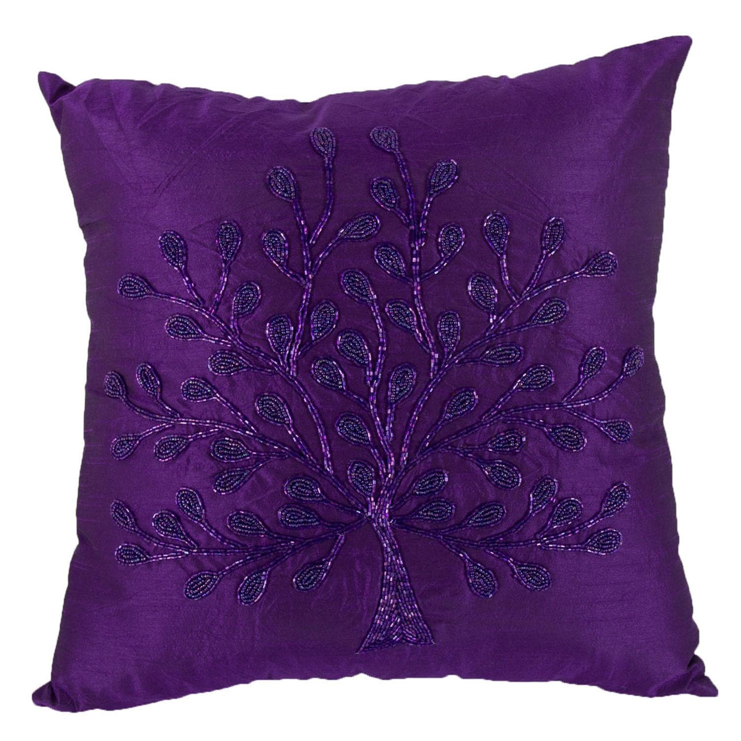 A&B Home 18-in X 18-in Purple Indoor Decorative Pillow In The Throw ...