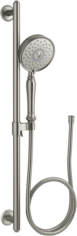 KOHLER K-22176-G-BN Bancroft 3.0 -Spray Vibrant Brushed Nickel 5.25-in Round Handheld Shower Head 1.75 GPM