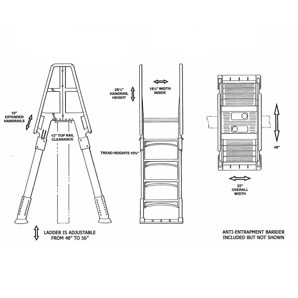 The Vinyl Works In Step Ladder and Protective Ladder Mat for Above