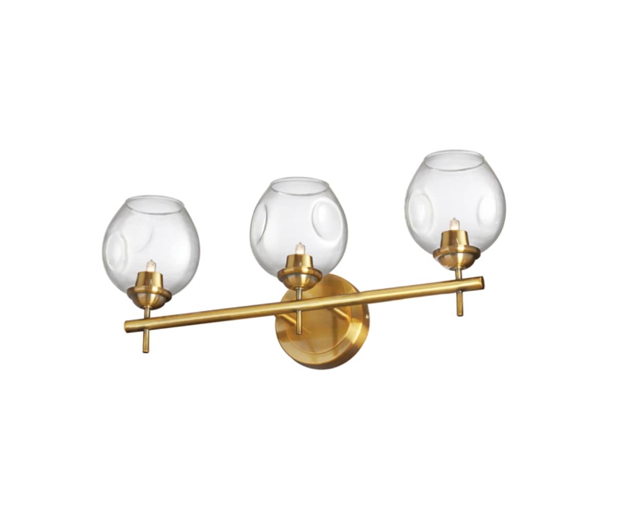 Dainolite ABI-203W-VB-CLR Abii 21-in 3 -Light Antique Bronze Transitional Vanity light