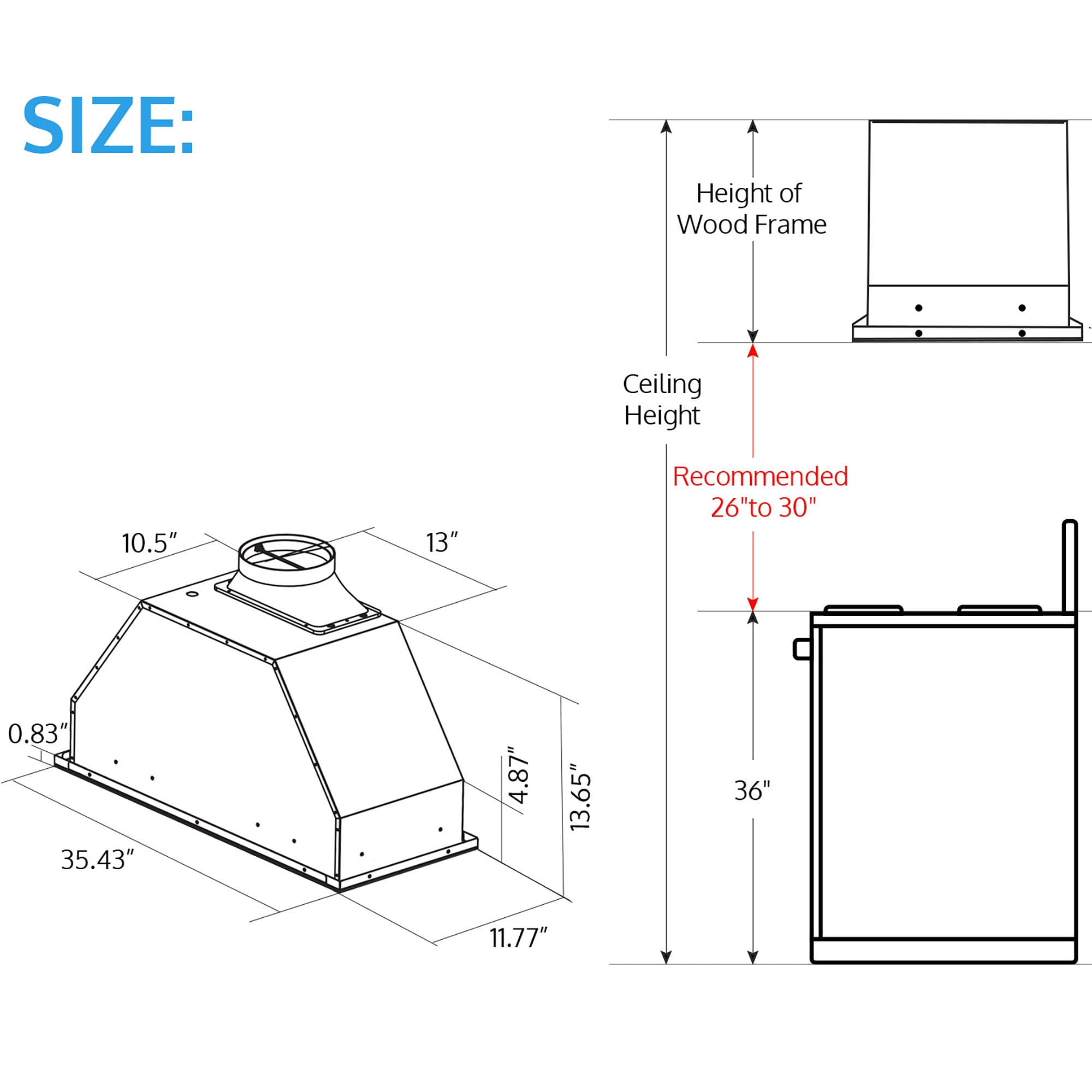 VIKIO B0136W Undercabinet-Range-Hoods - View #12