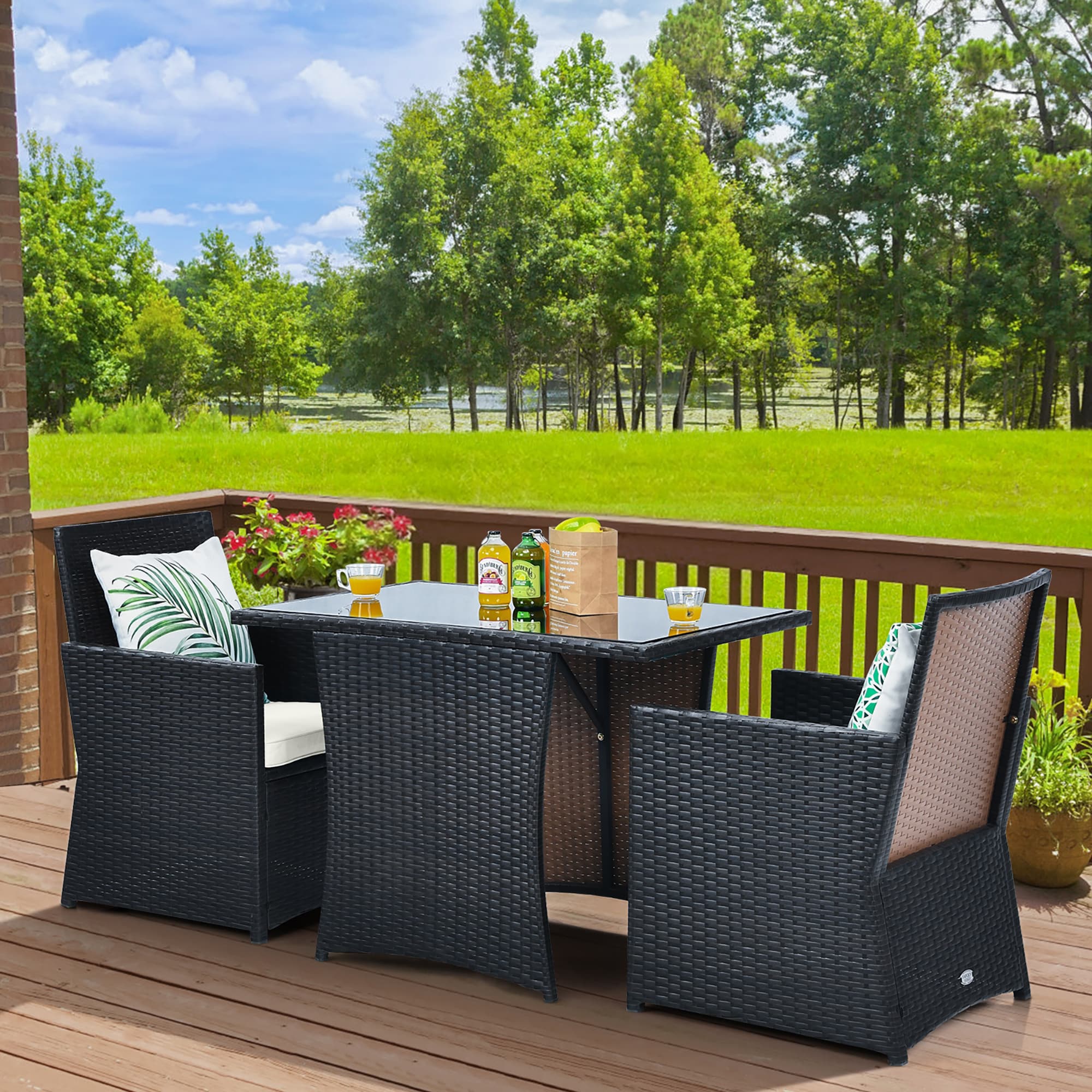 Forclover HYFW-178WH Patio-Conversation-Sets - View #2