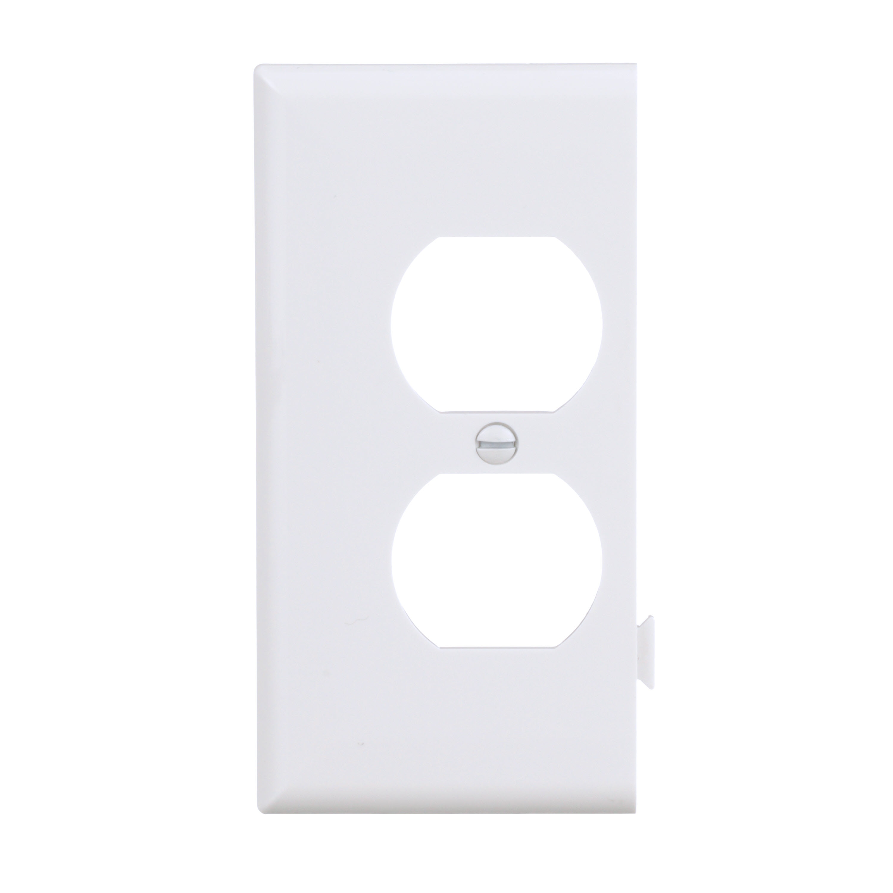 Eaton STE8W-F-LW 1 -Gang Midsize Size White Polycarbonate Indoor Duplex Wall Plate