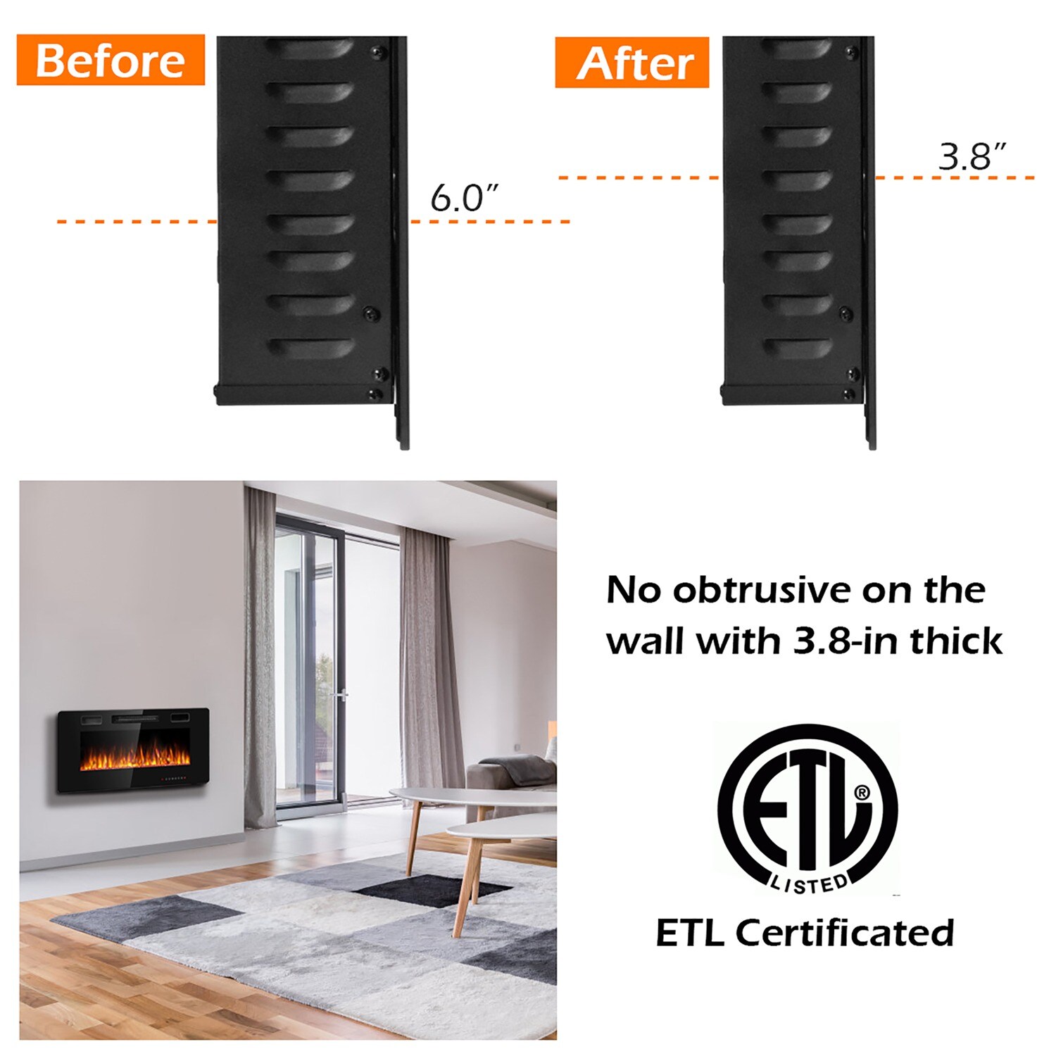 Costway CSHY000086 Electric-Fireplaces - View #4