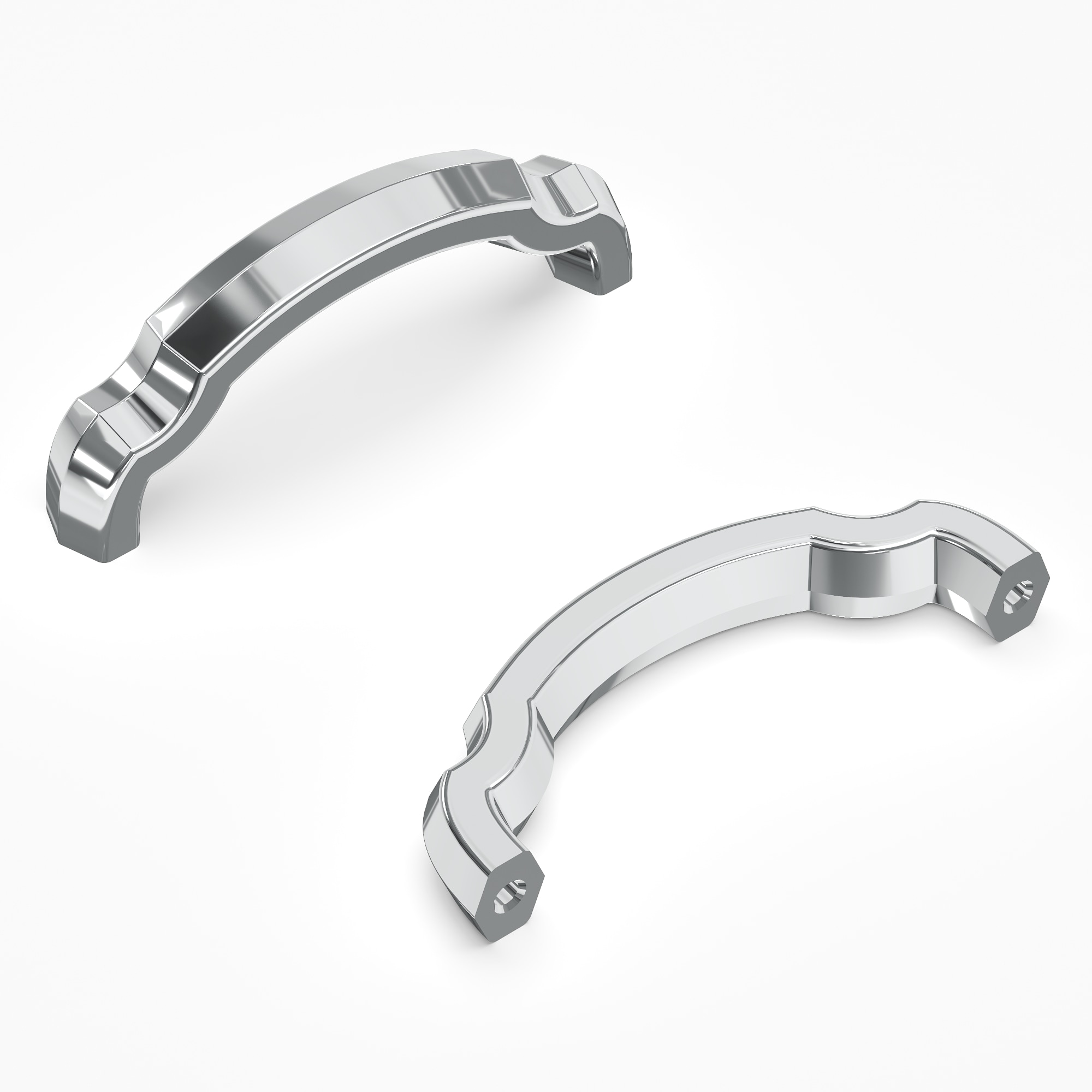 Hickory Hardware H077862CH Veranda 3-in , 76mm Center to Center Chrome Arch Handle