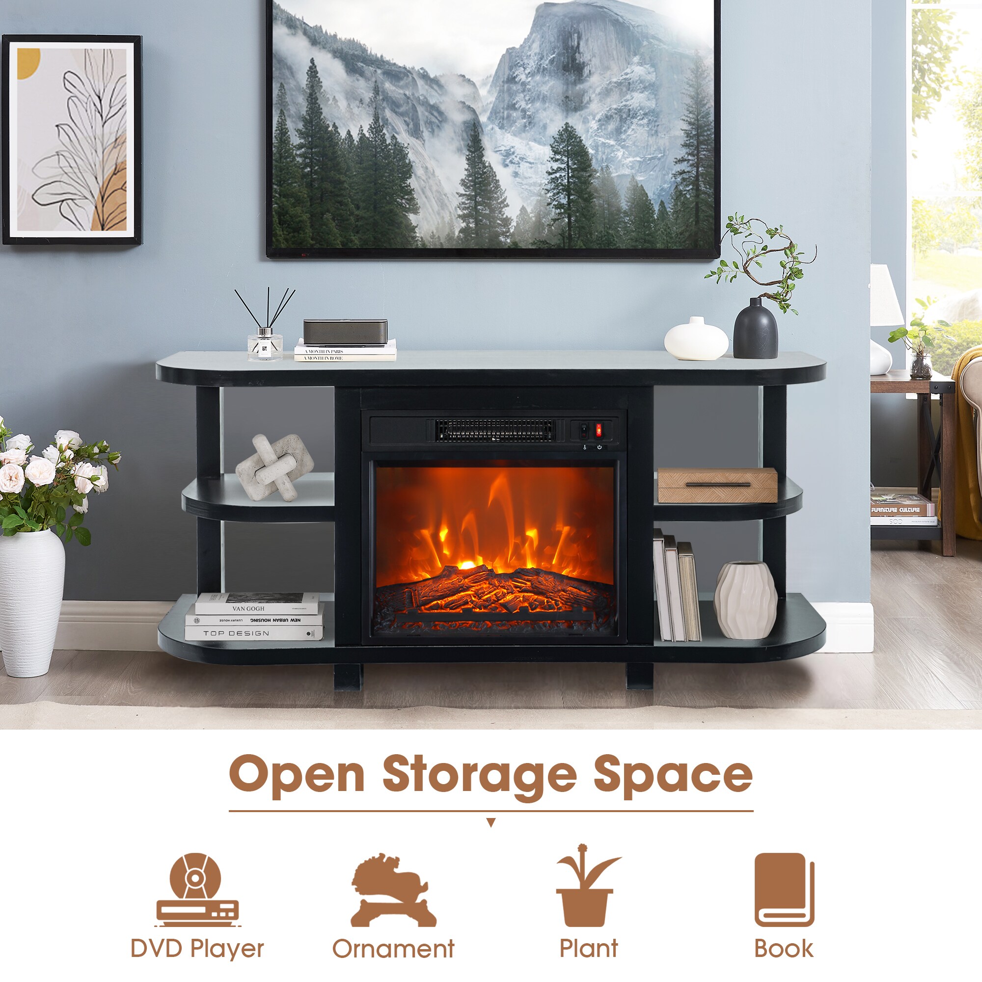 IHOMEadore BBJ01063-48-18C-BK Electric-Fireplaces - View #2