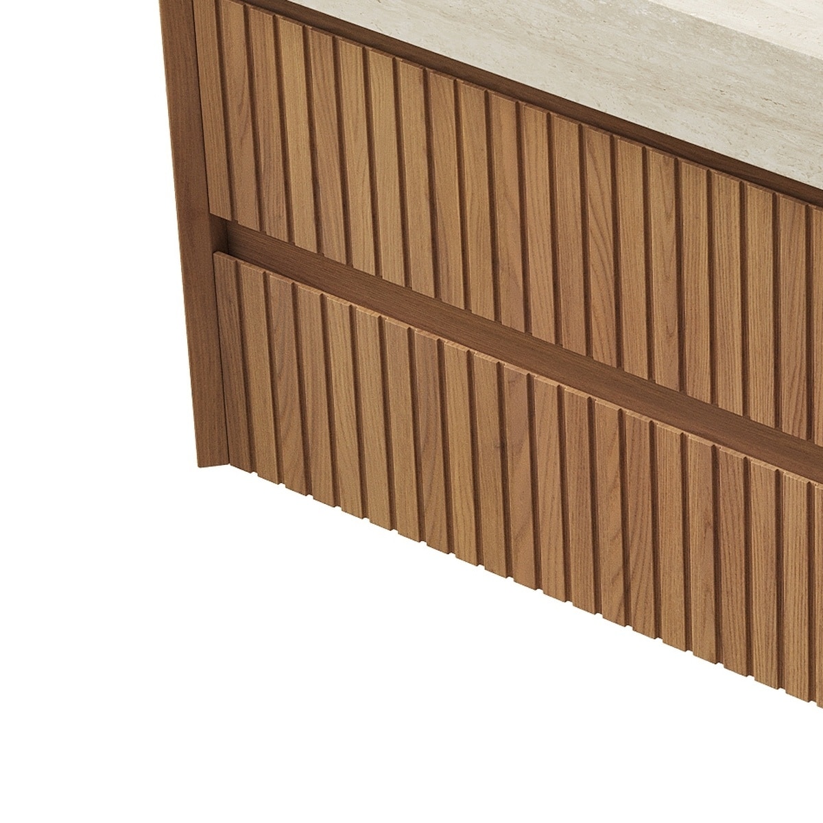 LIVACA 30 inch Brown Oak Woodgrain Wall-Mounted Bathroom Cabinet with 2 Drawers and Pre-assembled Design