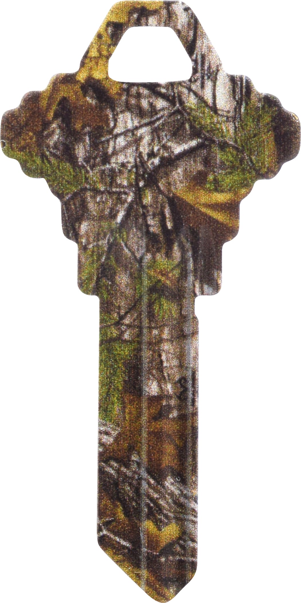 Hillman 713158 Camoflauge Decorative Key Brass House/Entry Key Blank