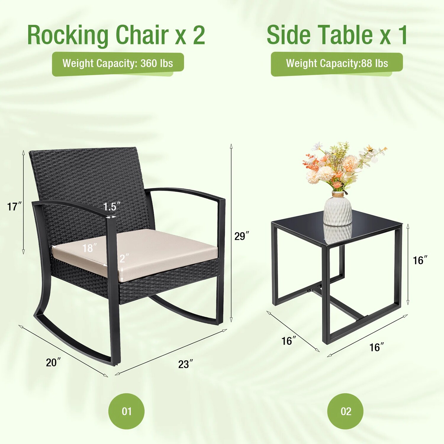 Vineego LS-PCS22-0094-02 Patio-Dining-Sets - View #6