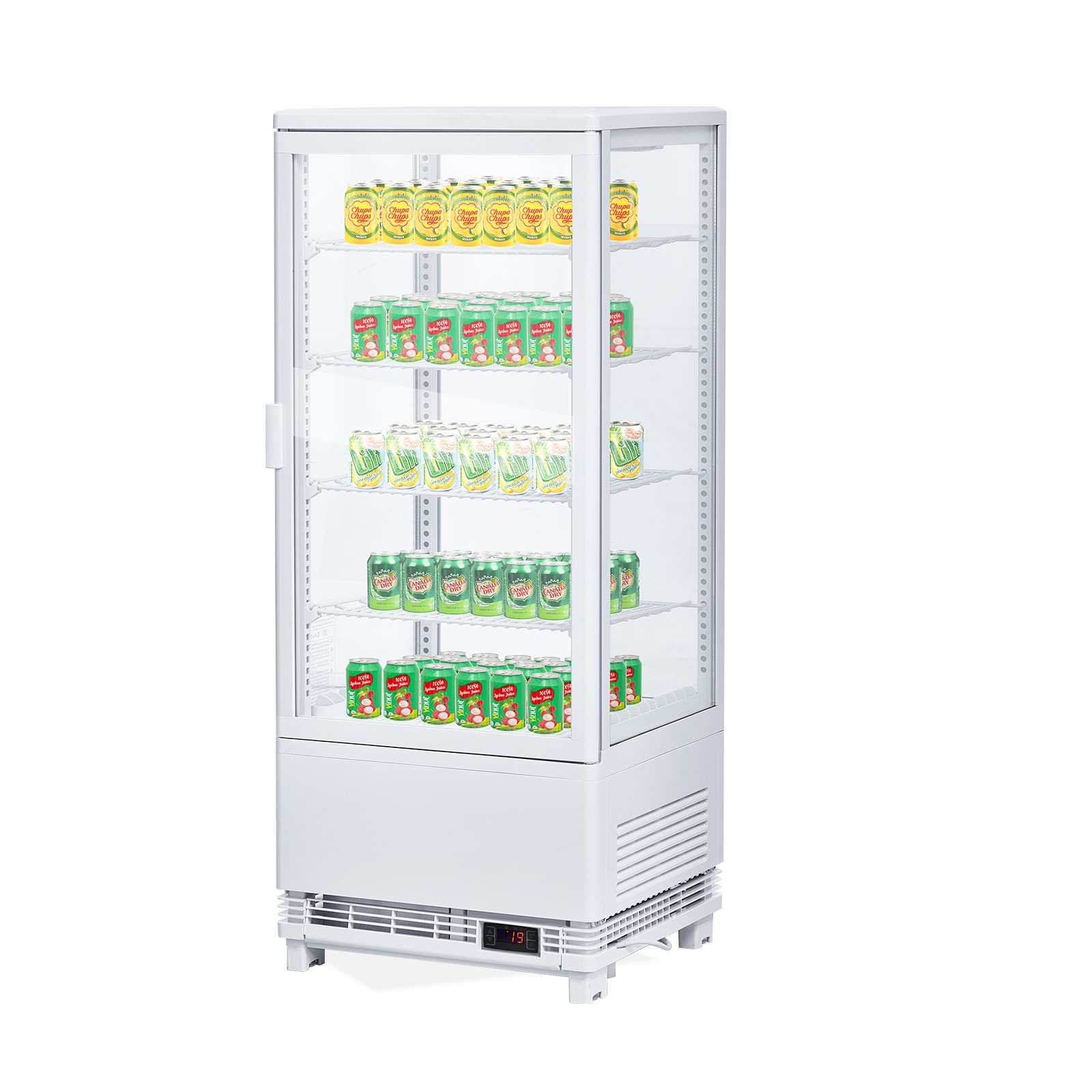 IdealHouse 3.5 Cu.Ft Commercial Refrigerated Display Case Countertop Refrigerator Display Merchandiser with LED Lighting and Frost Free Air Cooling Glass Door for Cafe Bakery Restaurant 100L Sansujyuku sansujyuku.com
