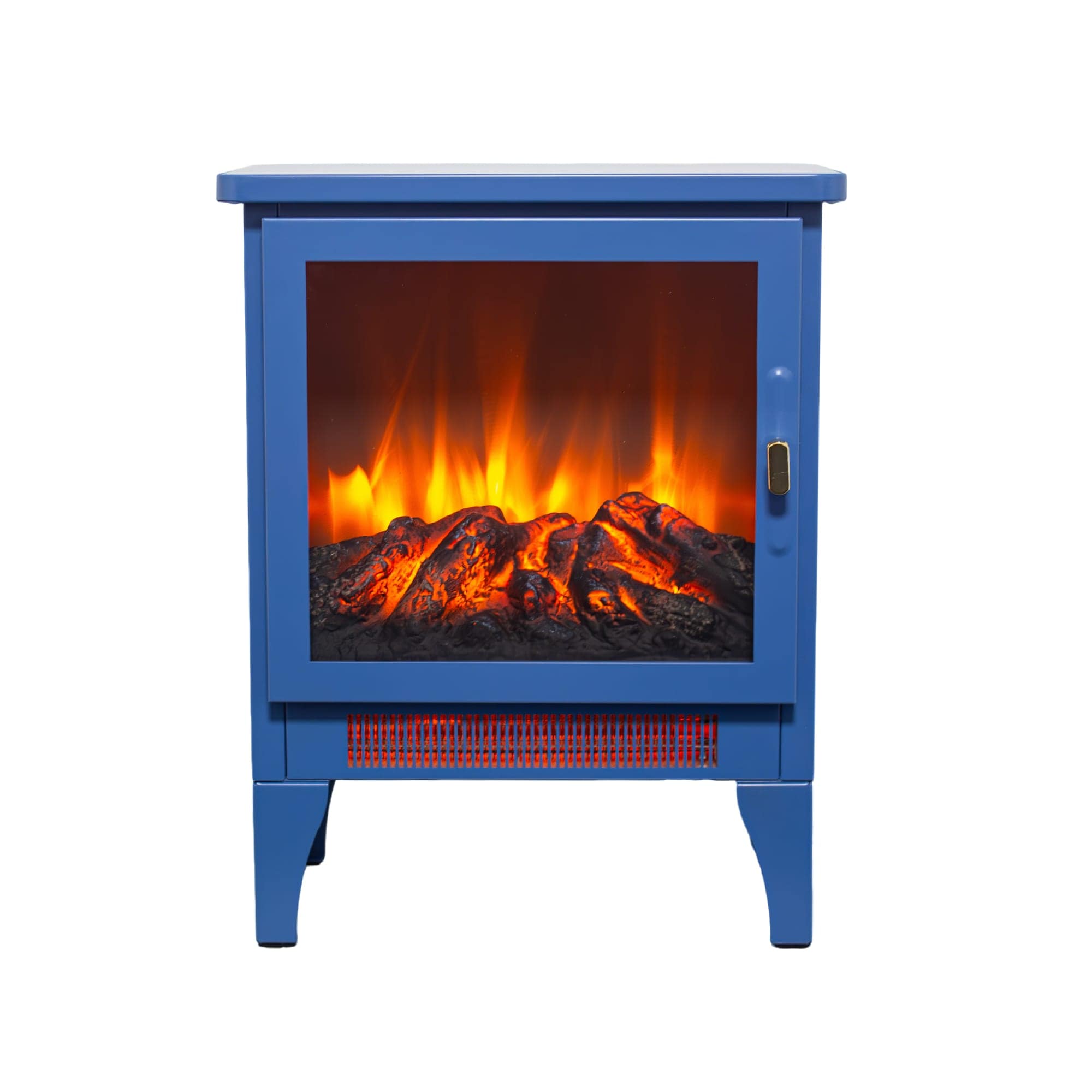 Innobule  18 inch Freestanding Electric Fireplace Stove heater with 3D Flame effectClassic Blue