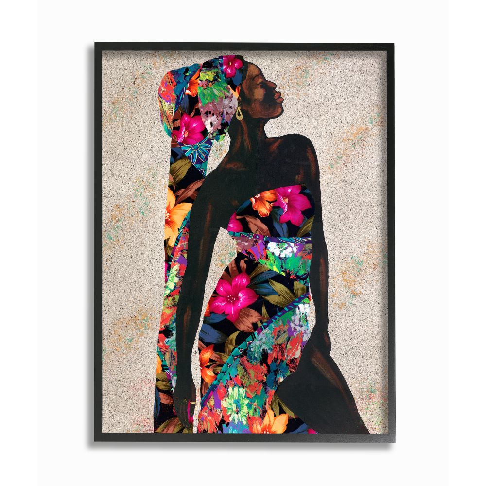 Stupell Industries Fashion Ladies Outfits Wall Art in Black Frame