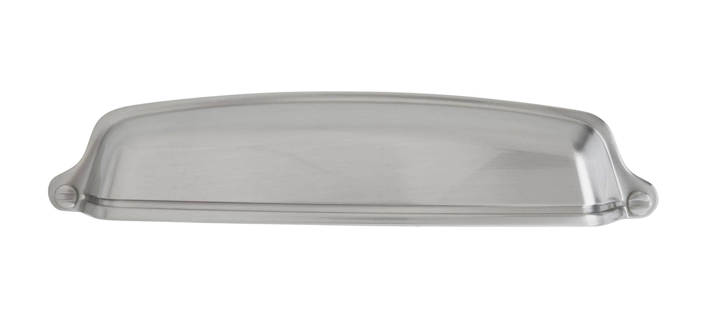 Satin Nickel Brushed Cup Pull with Mounting Hardware