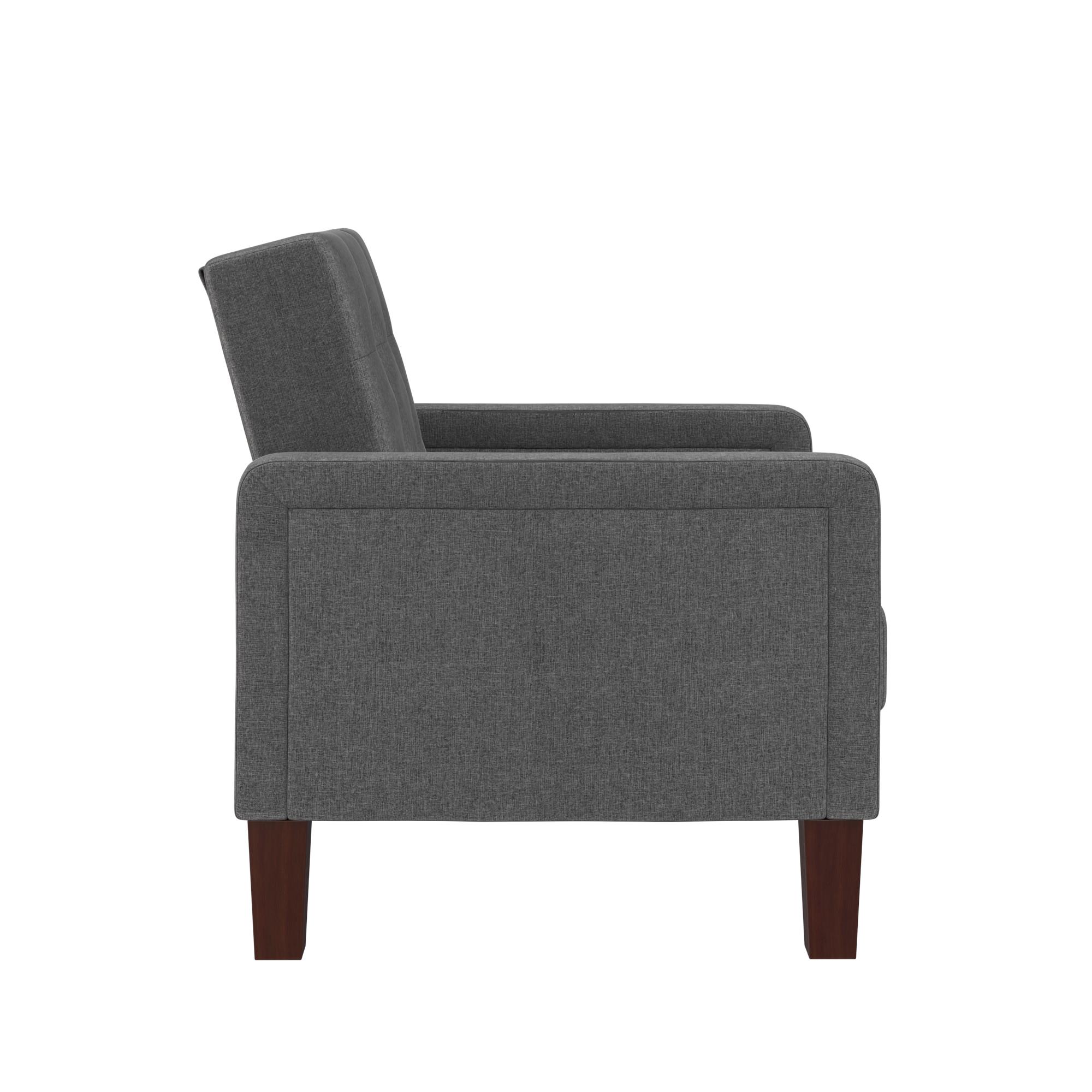 DHP Porter Midcentury Gray Linen Accent Chair in the Chairs department ...