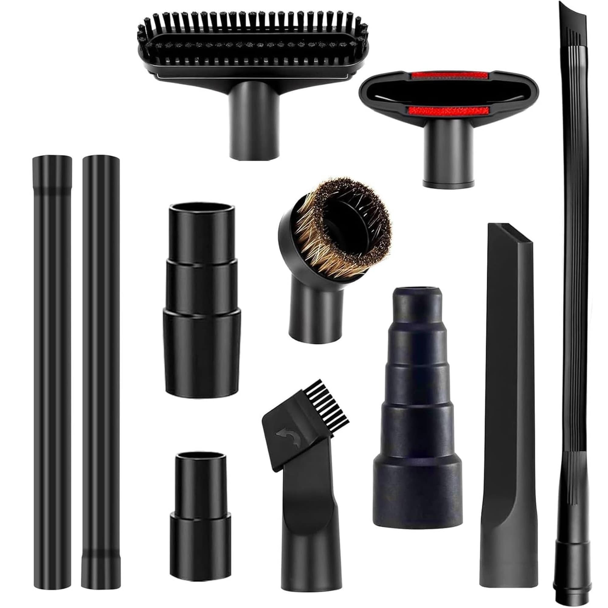 Angel Sar Universal Vacuum Attachments Kit Shop Vac Attachments with 1.875 to 1.25 in Adapter Brushes for Cleaner Accessories