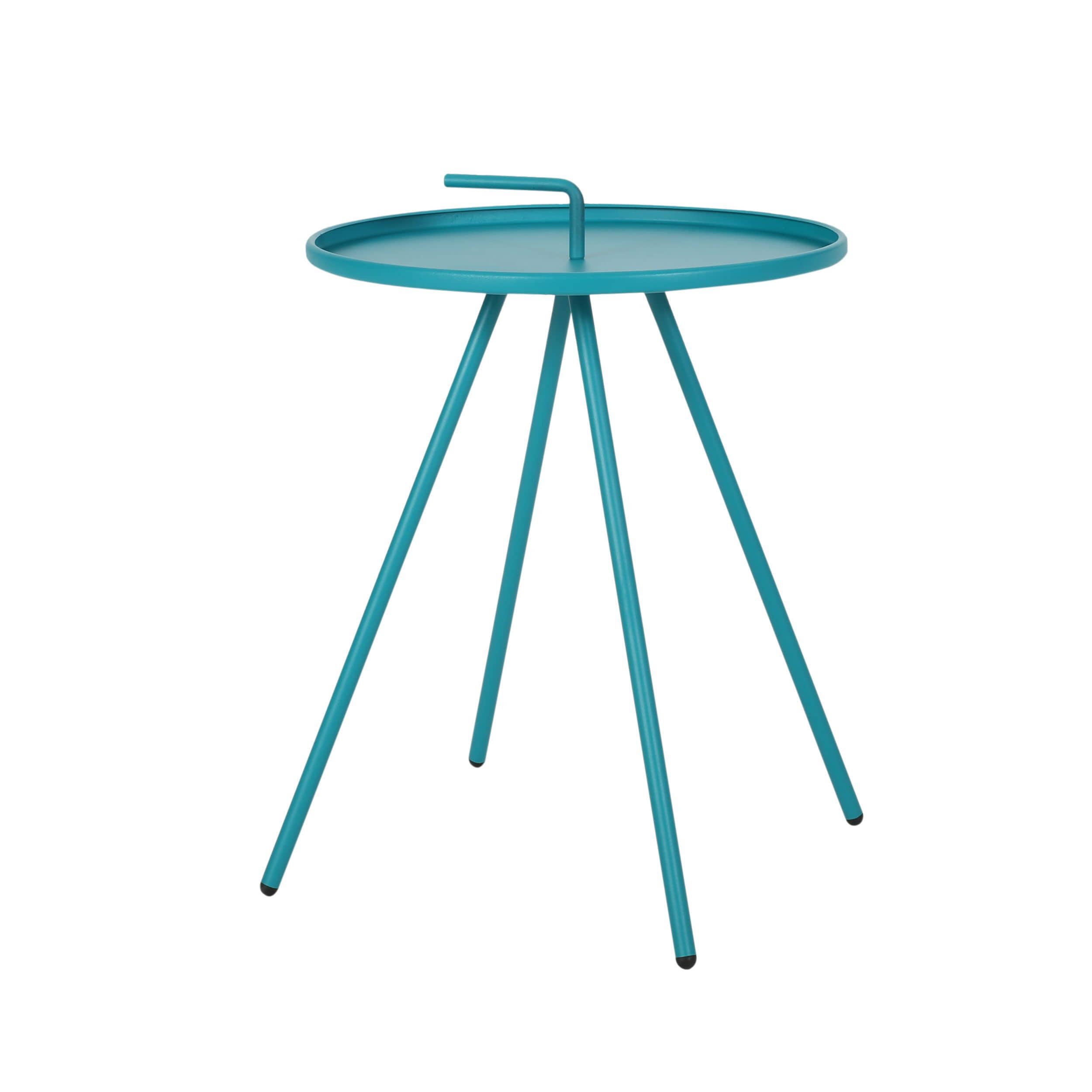 Miki Shinly NHG-900T-04JJ Steel Side Table Round Outdoor End 20-in W x 20-in L
