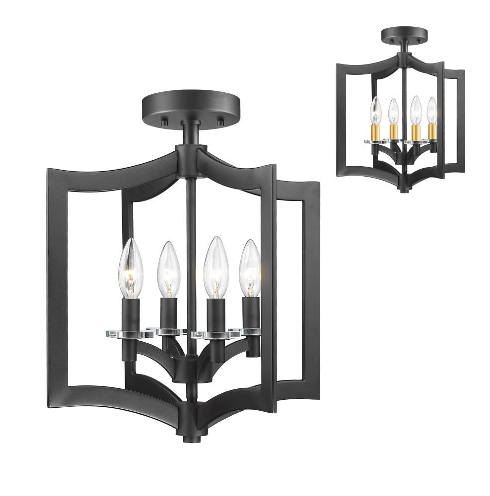 Z-Lite 6008SFC-BRZ Zander 1-Light Bronze Semi-Flush mount light