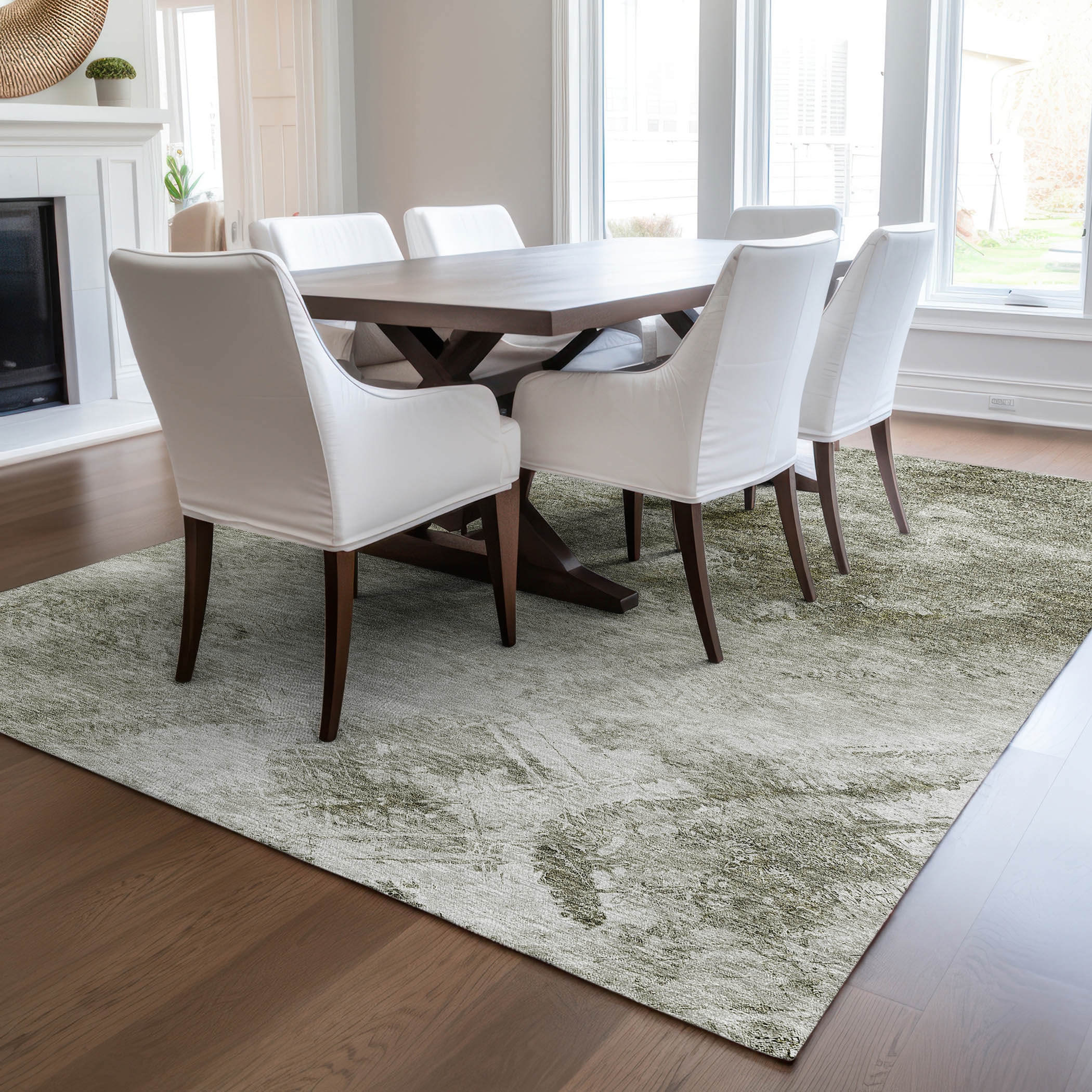 Addison Rugs ACN590TP5X8 Chantille ACN590TP 5 x 7 (ft) Polyester Taupe Rectangular Indoor/Outdoor Geometric Machine washable Area rug