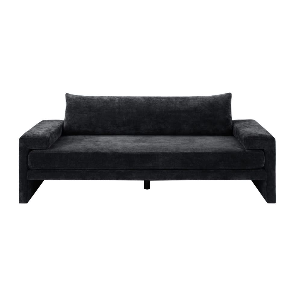 Zinus 76.4-in Modern Black Polyester/Blend 3-seater Sofa GOB-YYTT