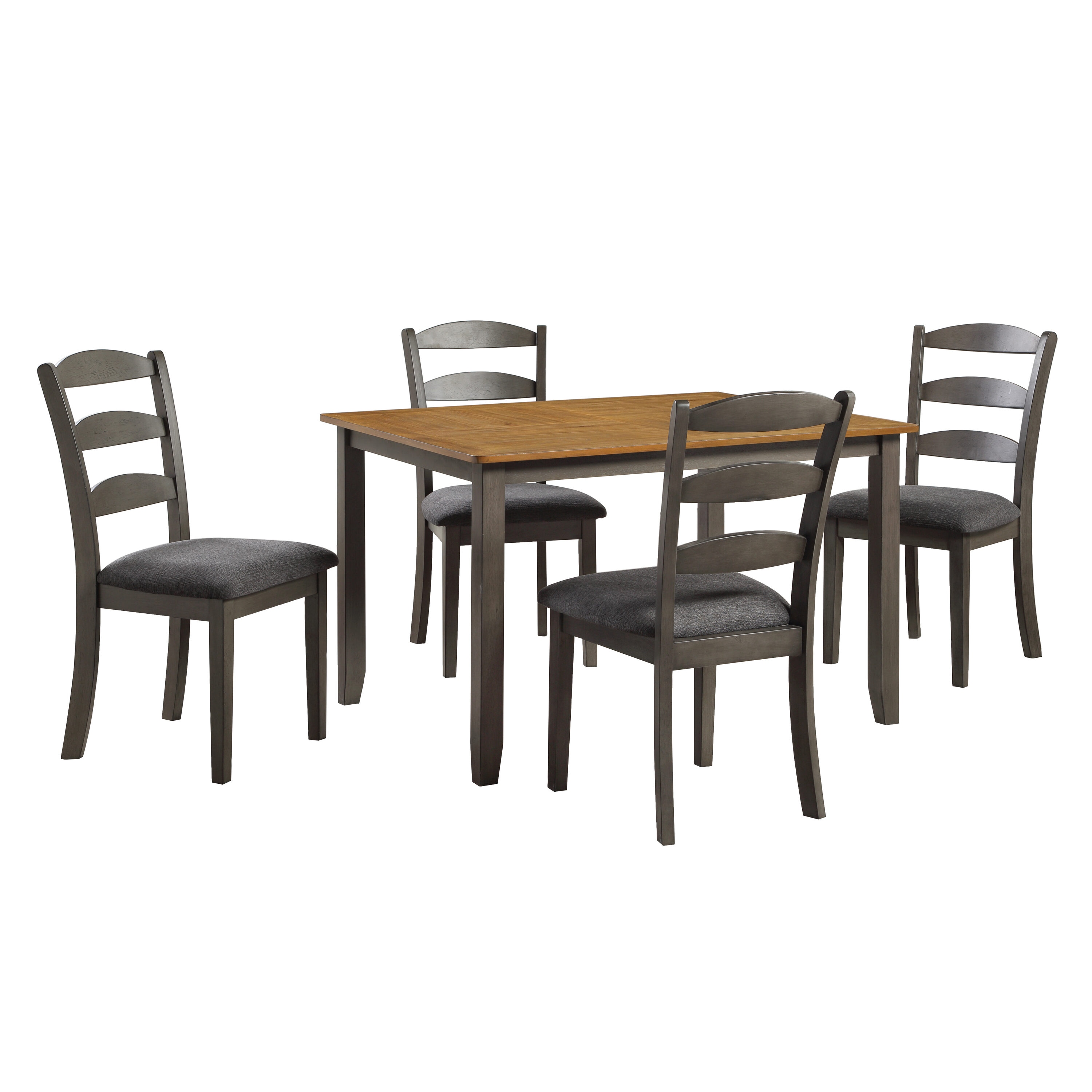 West Lake 47" Antique Natural and Gray 5-Piece Wood Dining Set