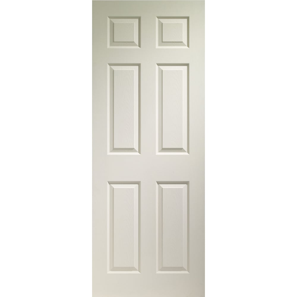 RELIABILT Colonist 30-in x 80-in White 6-panel Hollow Core Molded Composite Slab Door in Off-White | LO99536