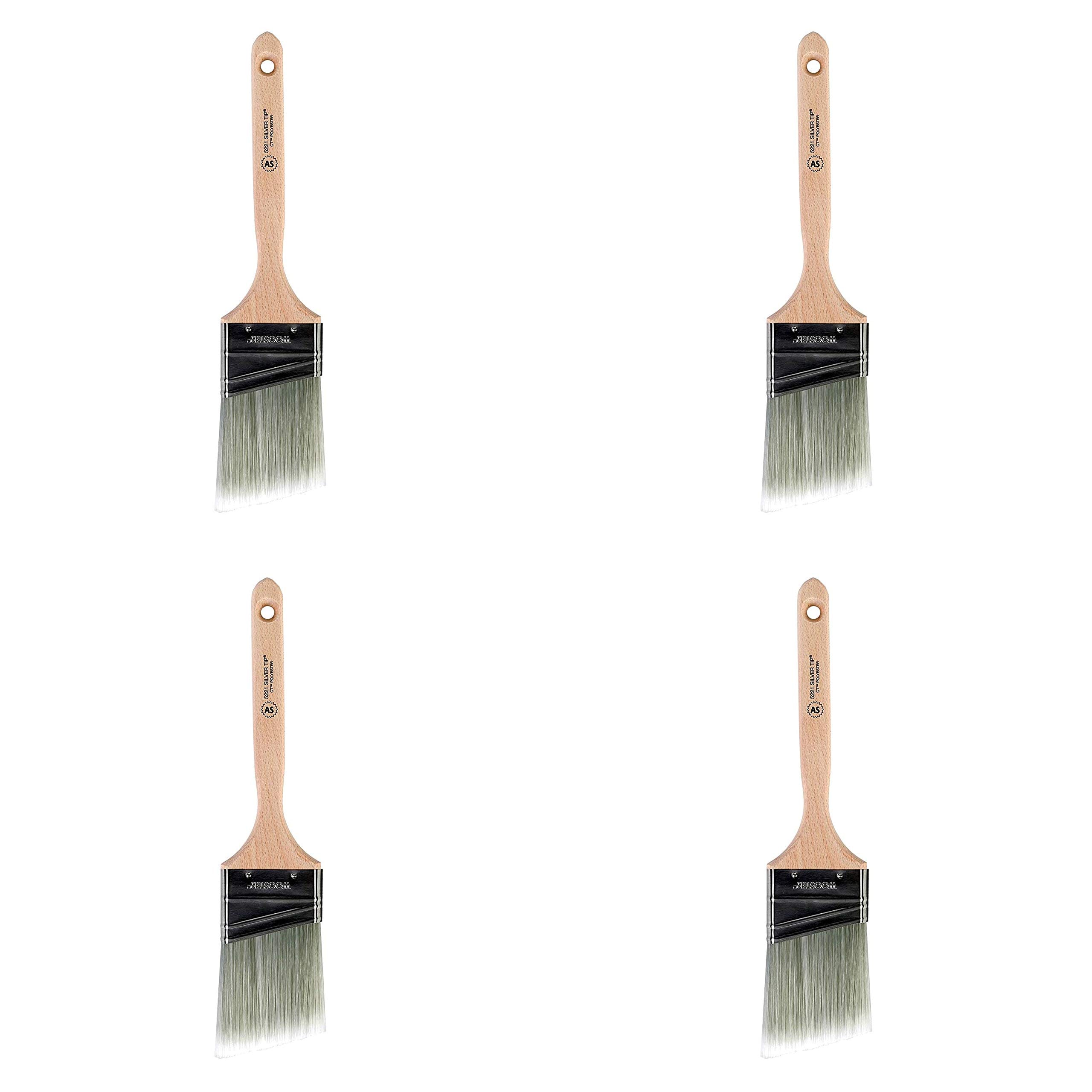 Wooster - Brush 5221-2-1/2 Silver Tip Angle Sash Paintbrush 2-1/2-Inch (Pack of 4)