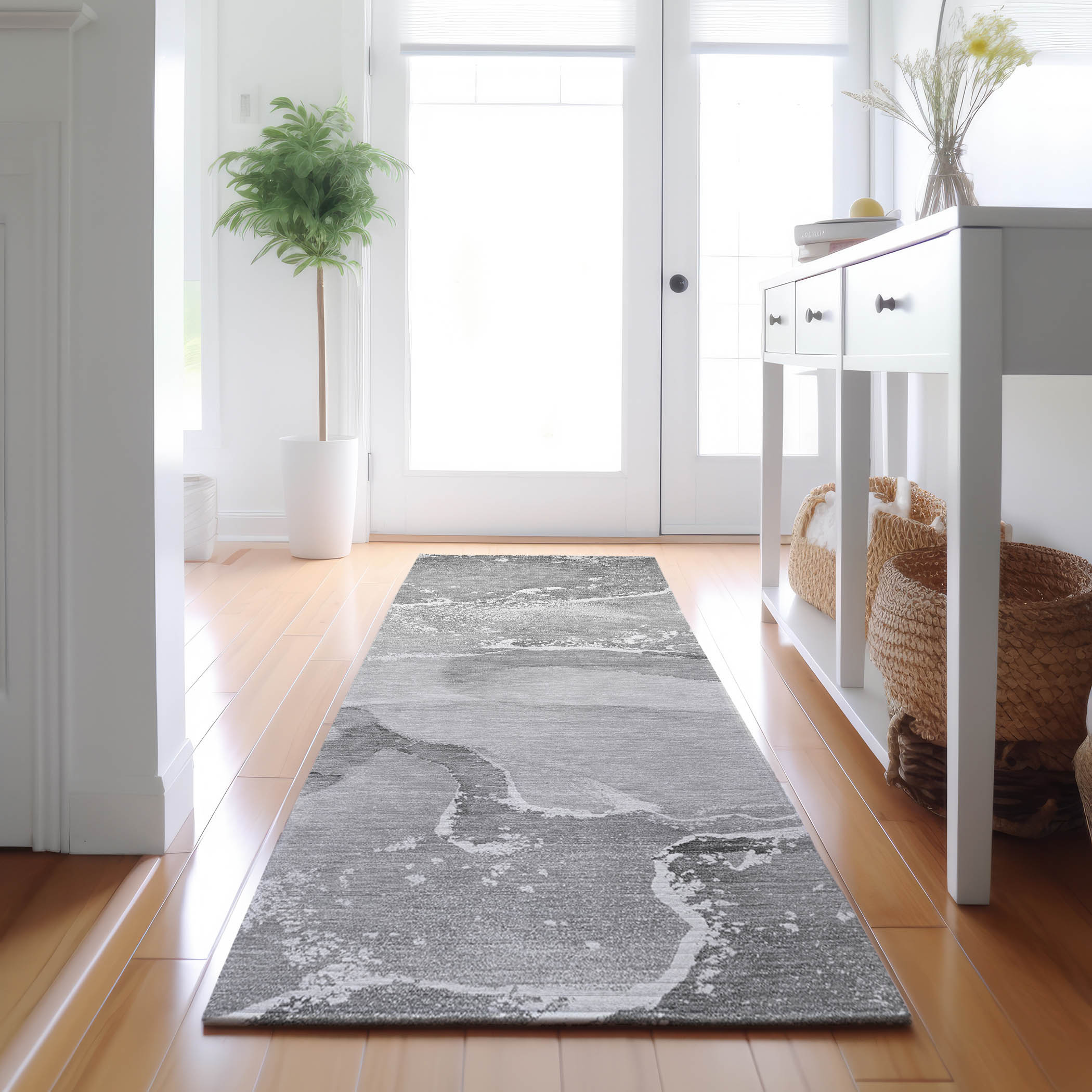 Addison Rugs AMF500BG2X8 Mayfield AMF500BG 2 x 7 (ft) Loomed Polyester Beige Rectangular Indoor Abstract Machine washable Area rug