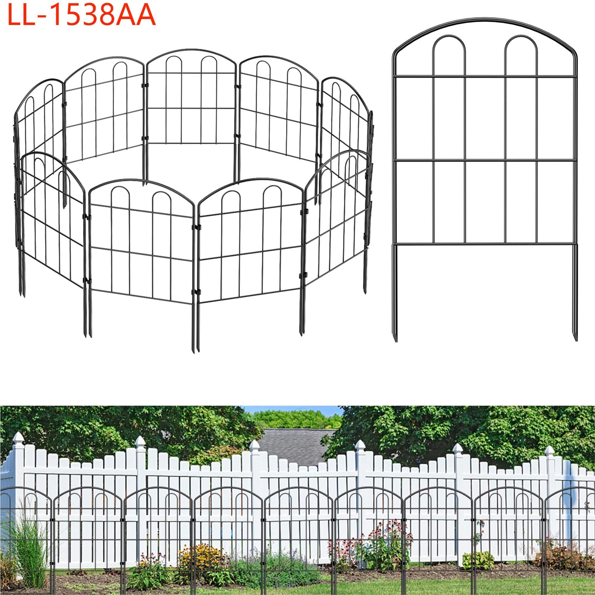 Yiekholo LL-1538AA 13-Inches W x 24-Inches H Black Iron Traditional Garden Trellis For Climbing Plants For Cucumbers For Roses 10 -Pack