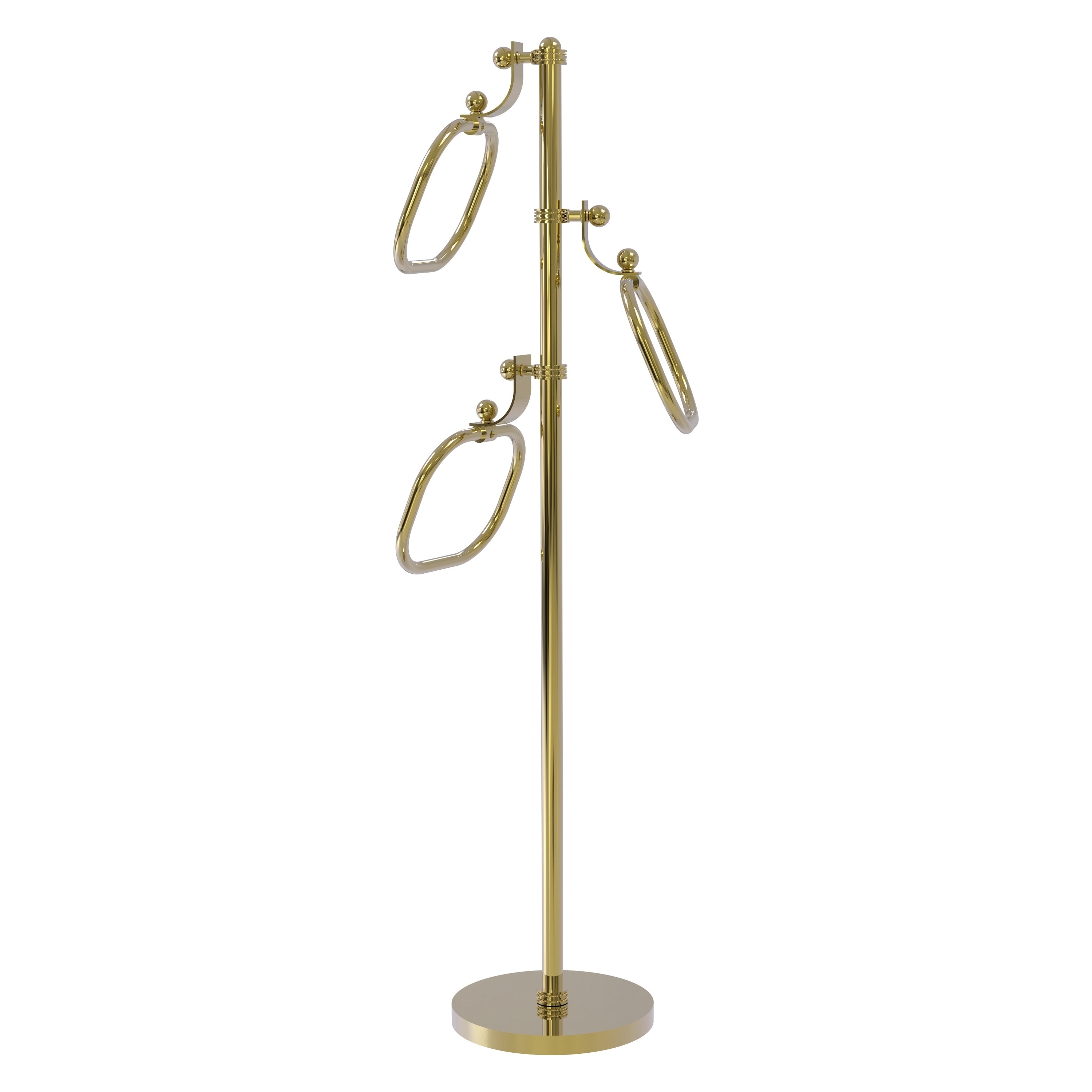 Allied Brass TS-83D-UNL Unlacquered Brass Freestanding floor Single Towel Ring