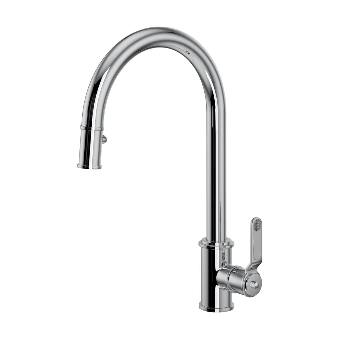 Rohl U.4544HT-APC-2 Armstrong 1.8 GPM Deck Mount Pull-Down Kitchen Faucet in Polished Chrome with Lever Handle