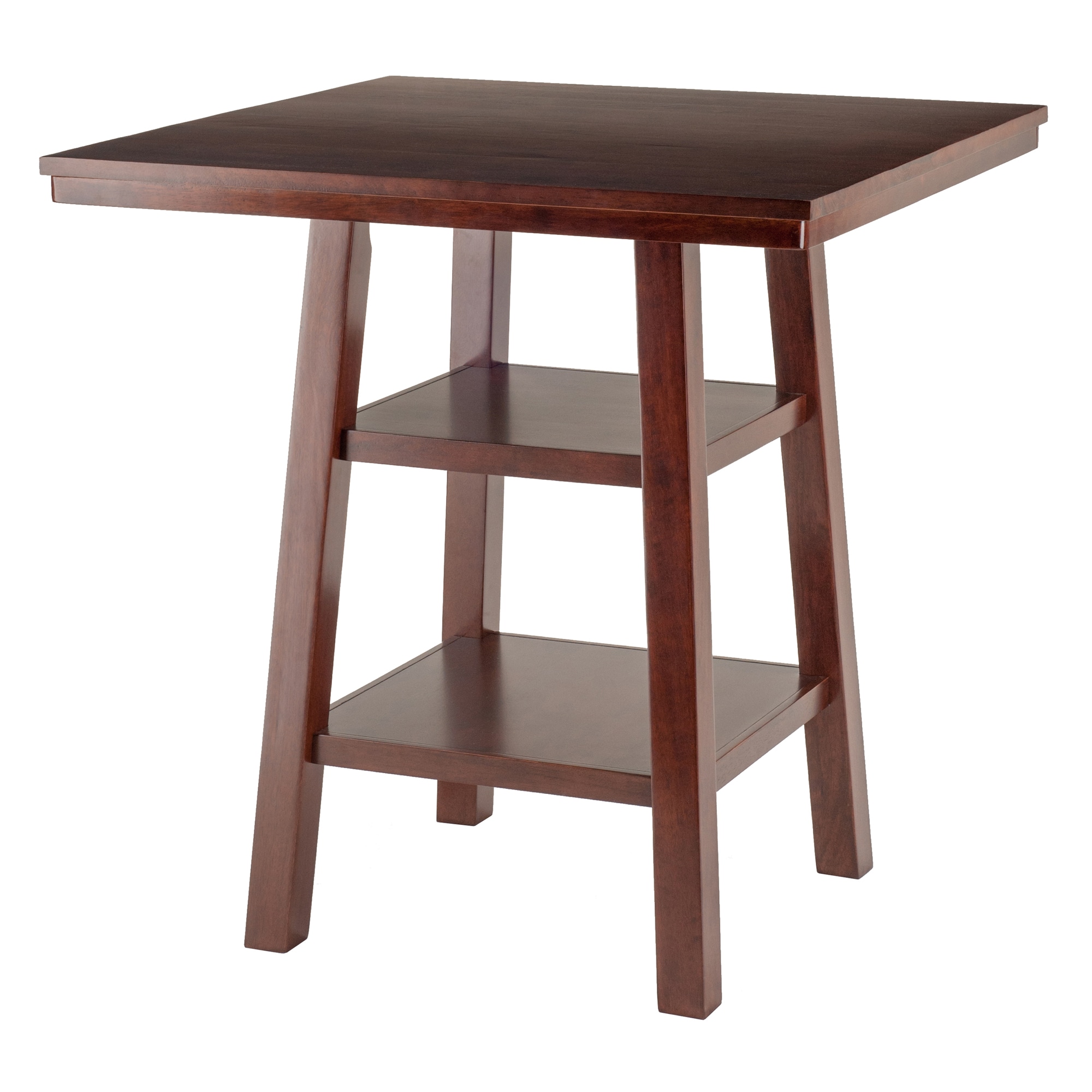 Winsome Wood Orlando Walnut Transitional Counter Table Wood with