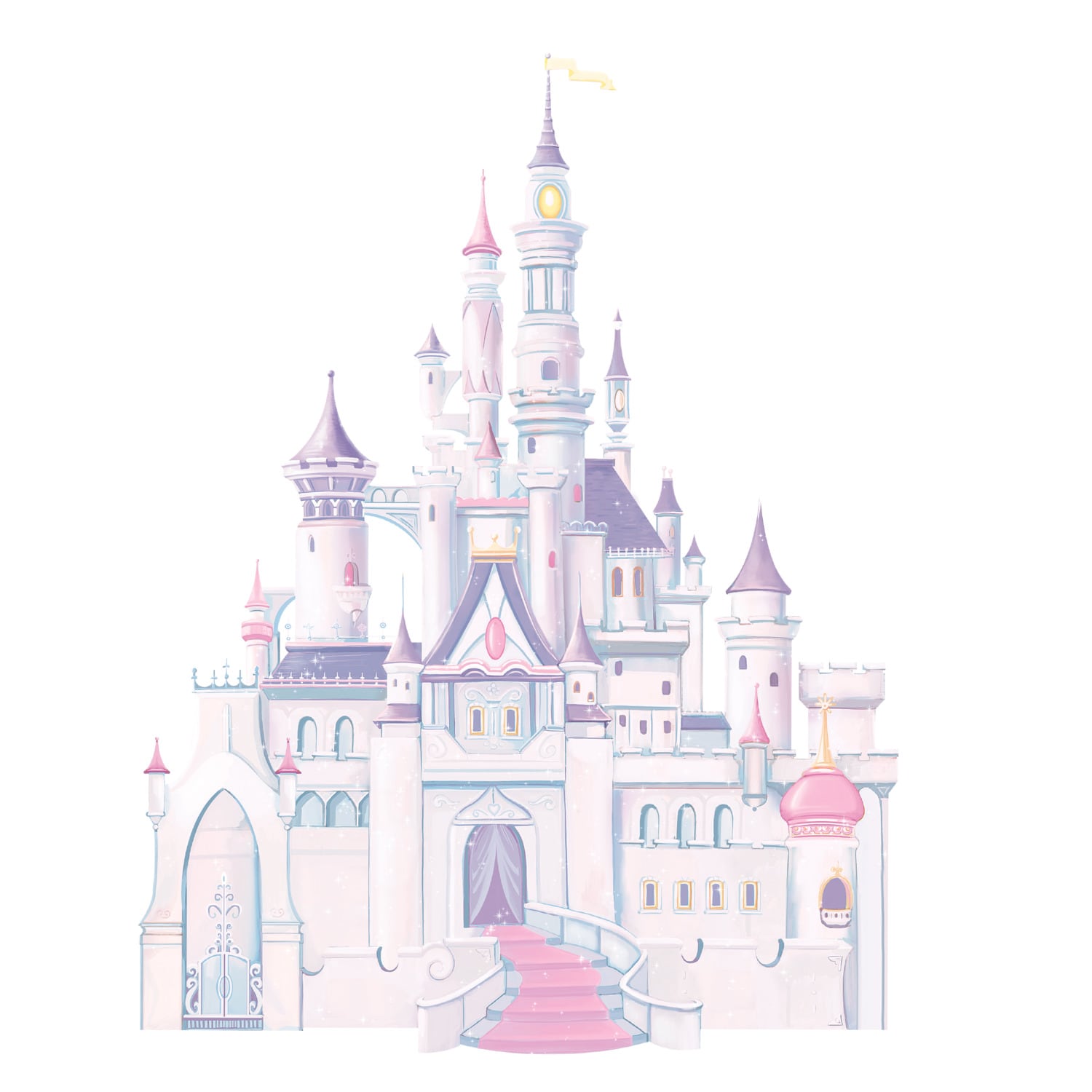 Disney Princess Glitter Castle Peel and Stick Wall Decal