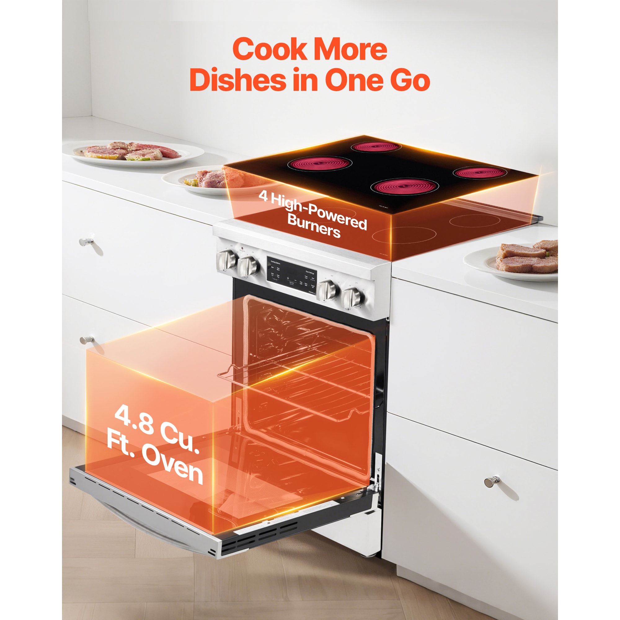 VEVOR SCDTLKDL30YC12405V8 Double-Oven-Elec-Ranges - View #2