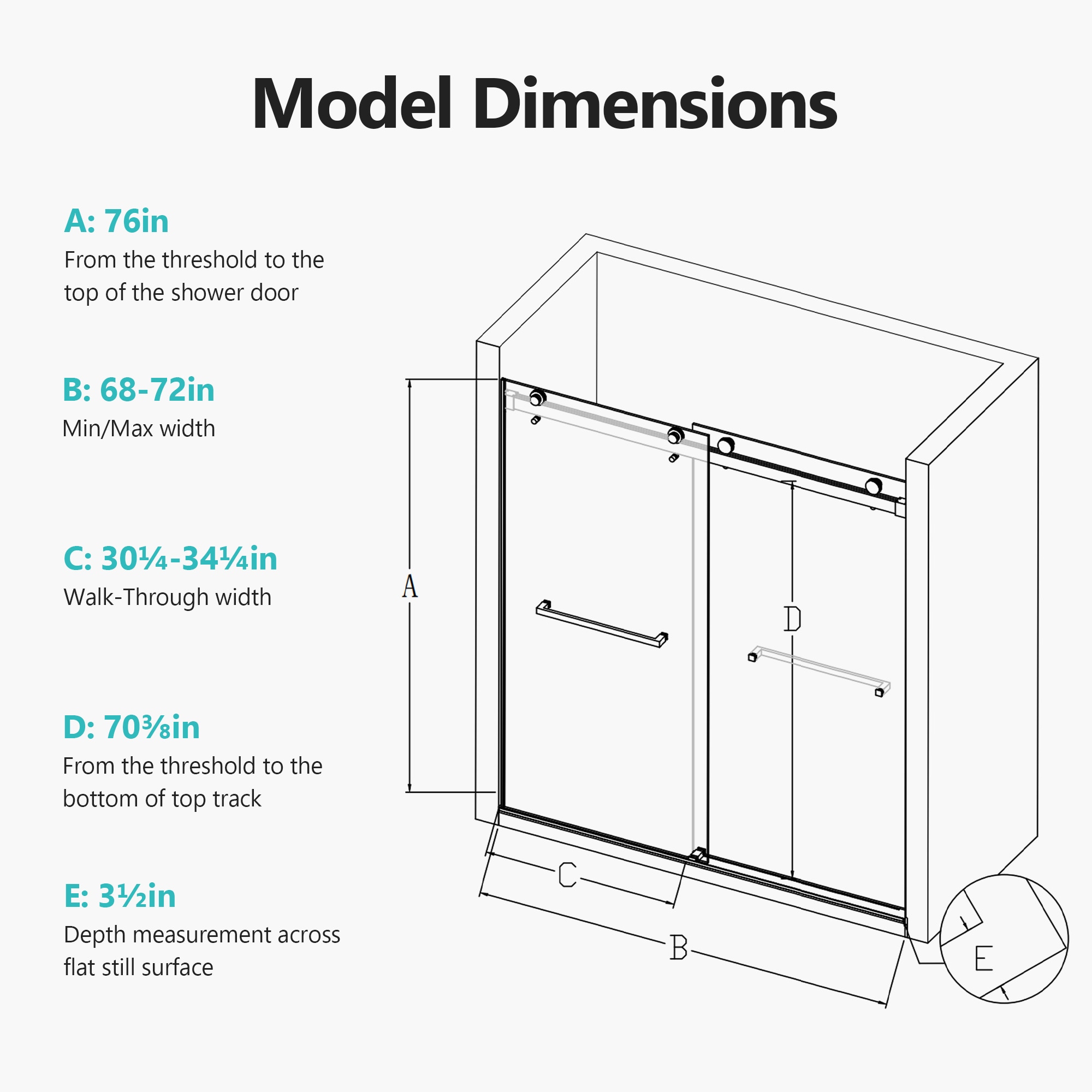 BWE D-P174981-C Shower-Doors - View #8