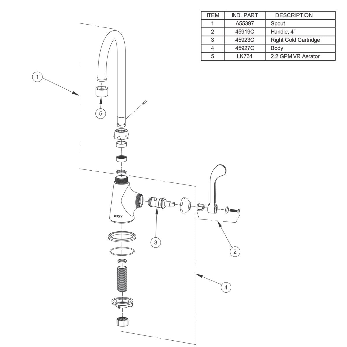 Elkay LK535GN04T4 Kitchen-Faucets - View #2