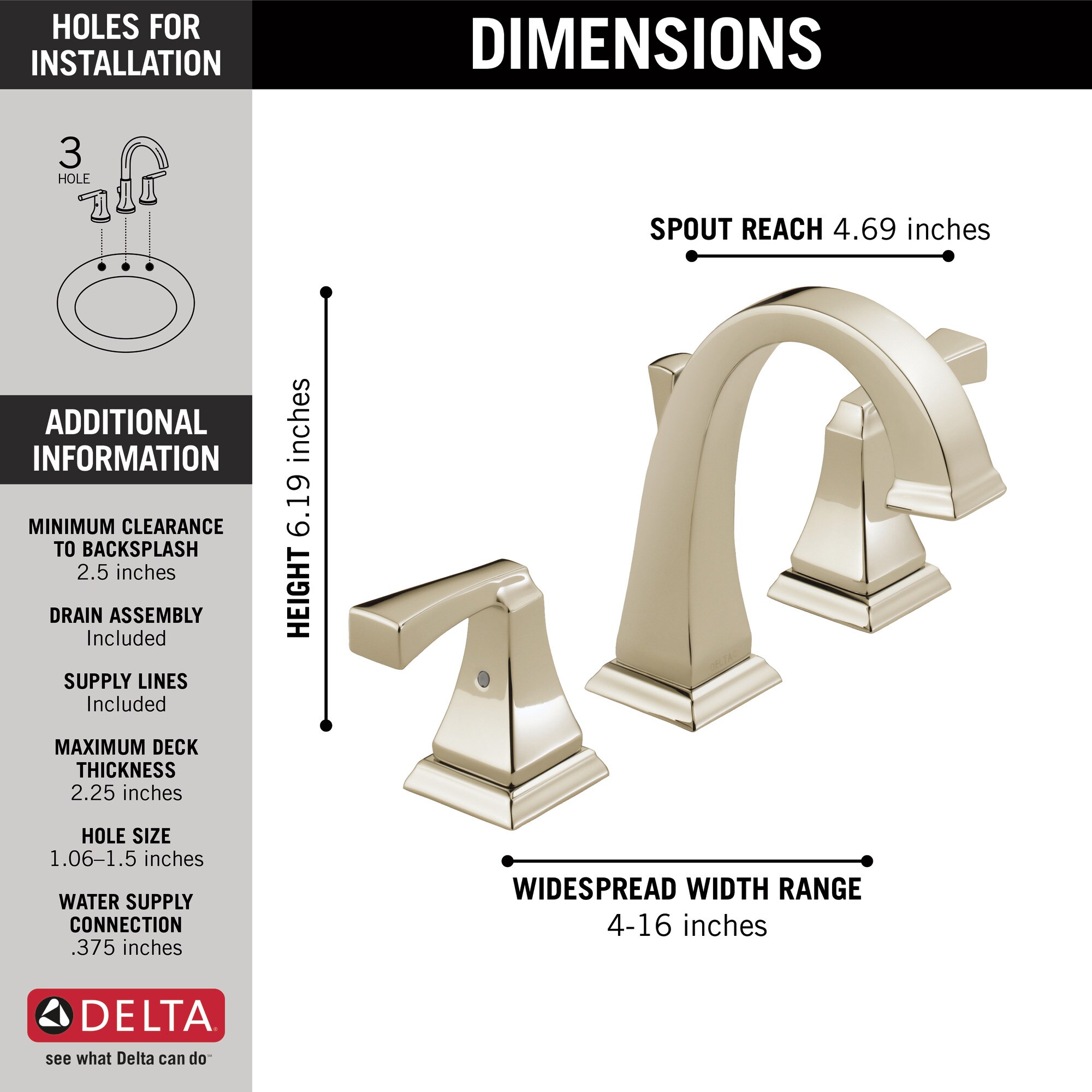 Delta 3551-PNMPU-DST Lavatory-Faucets - View #3